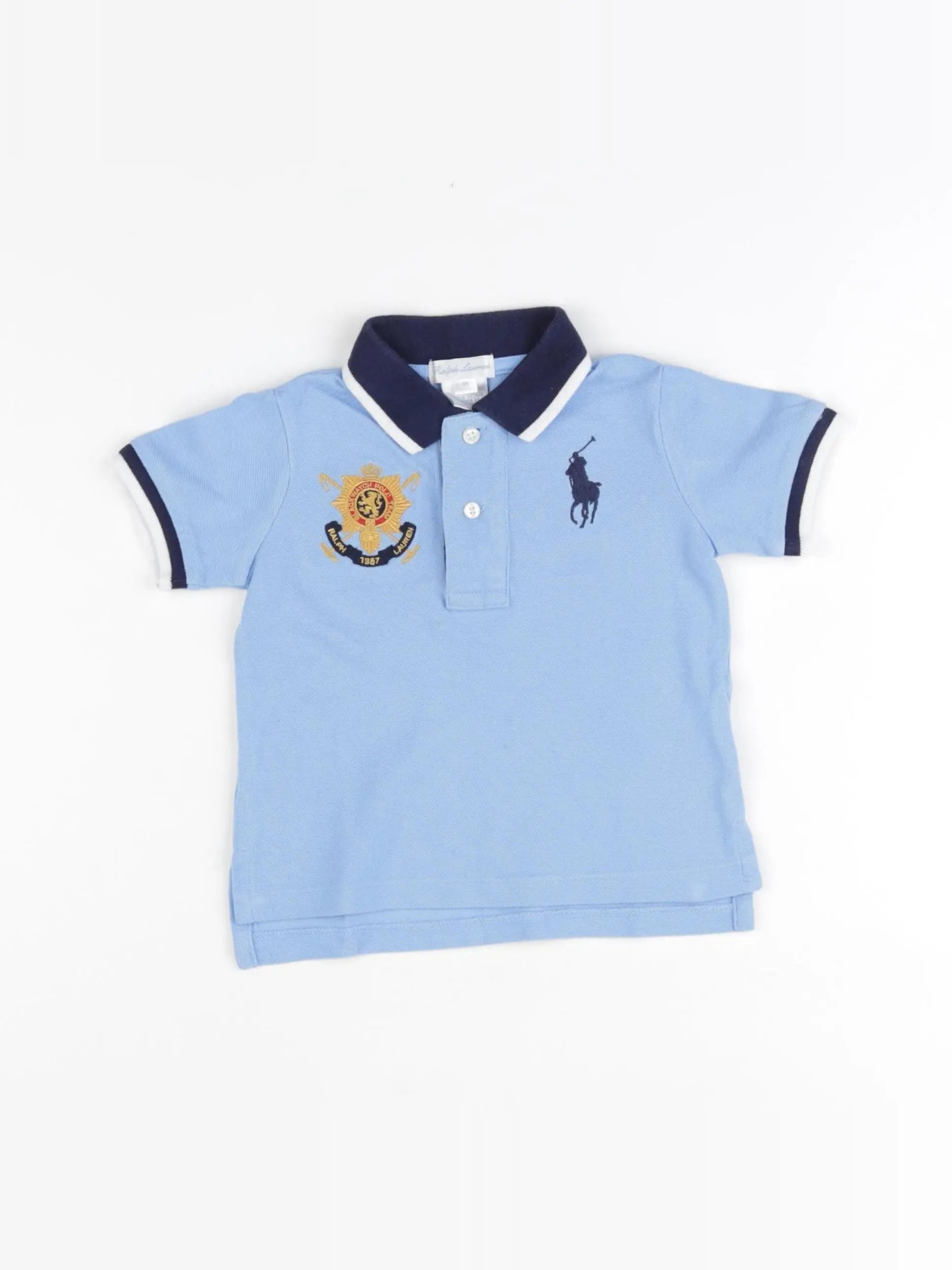 Ralph Lauren - polo bleu - 9 mois
