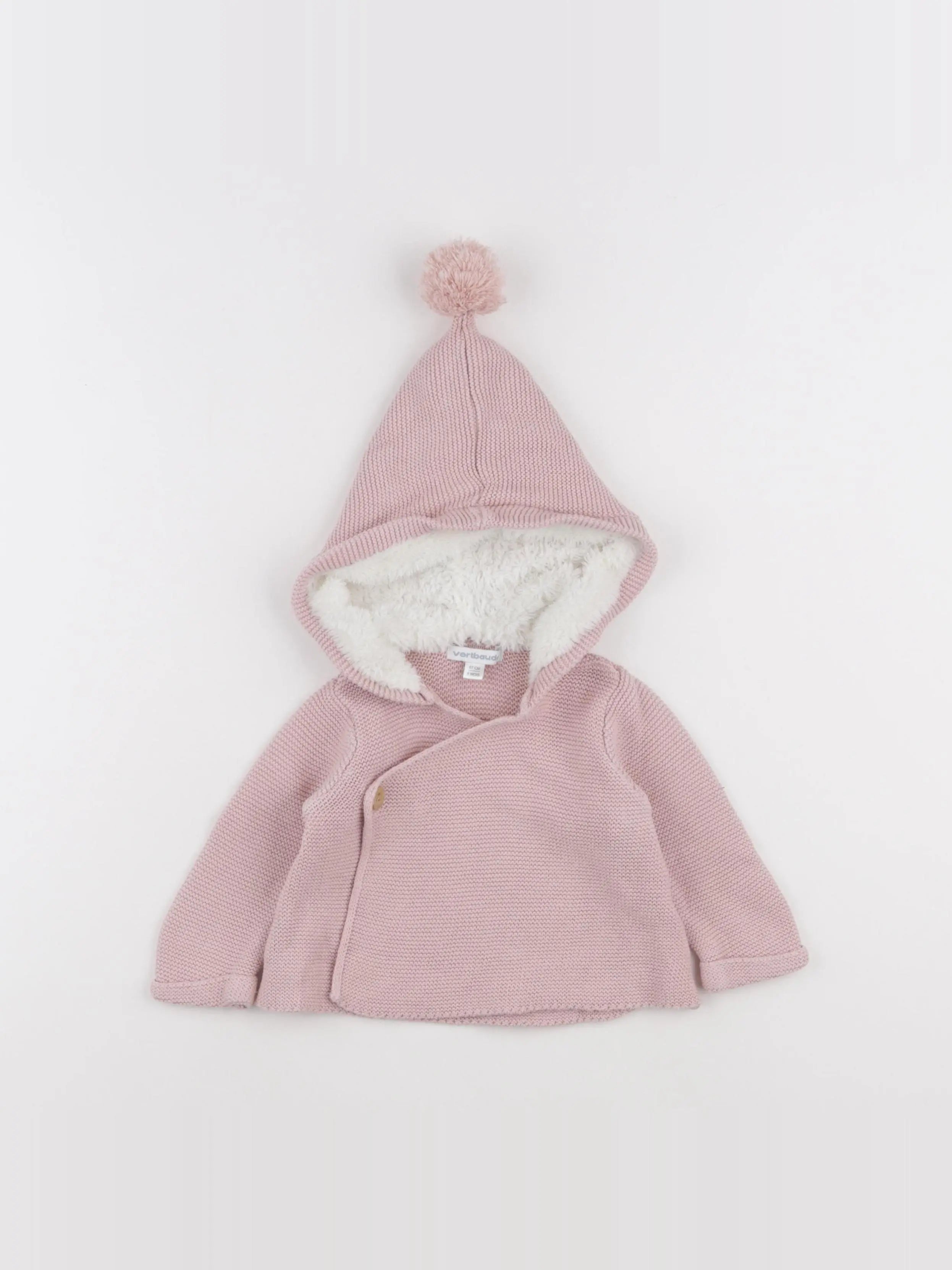 Vertbaudet - gilet rose - 6 mois