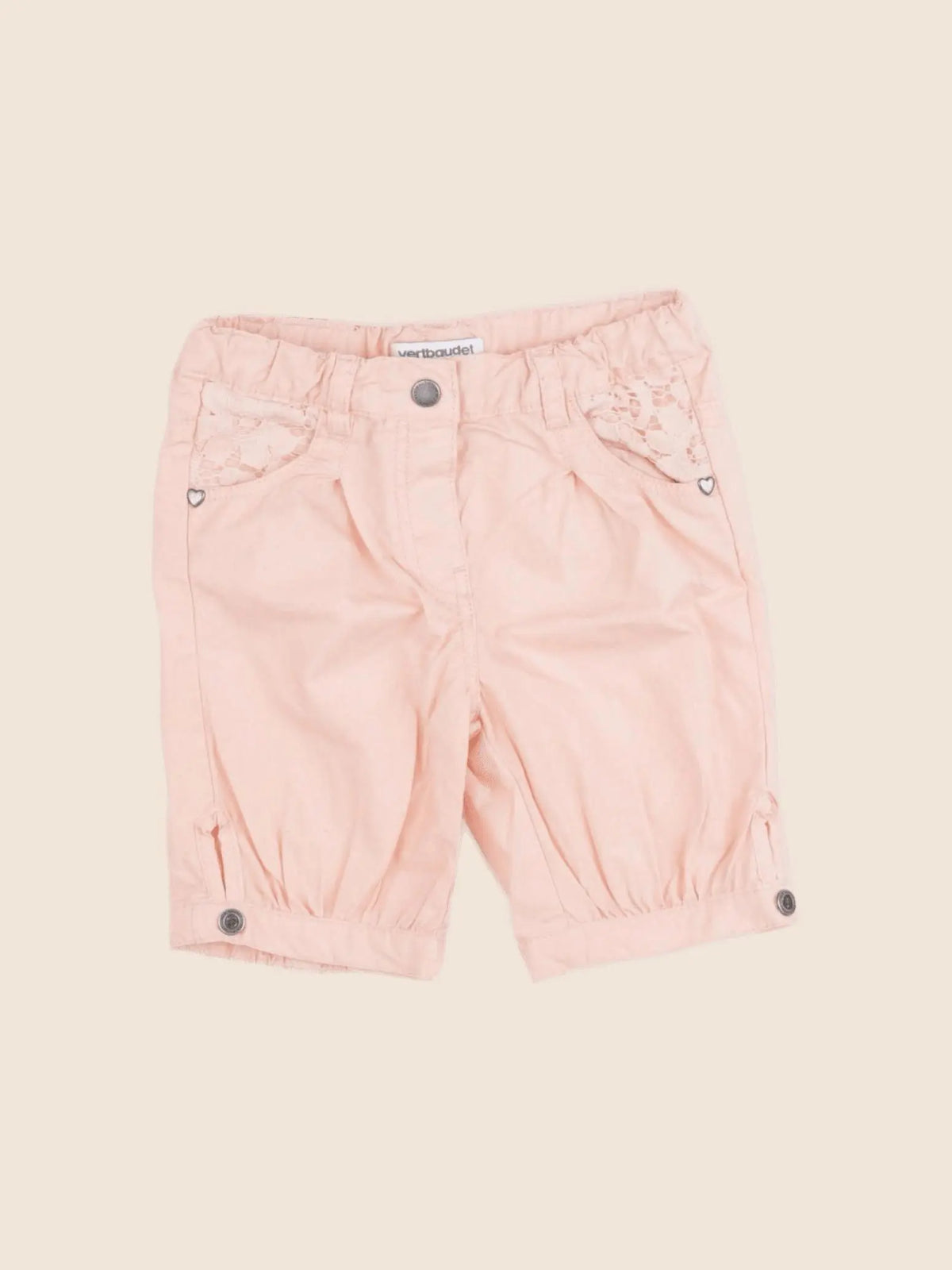 Vertbaudet - short rose - 24 mois