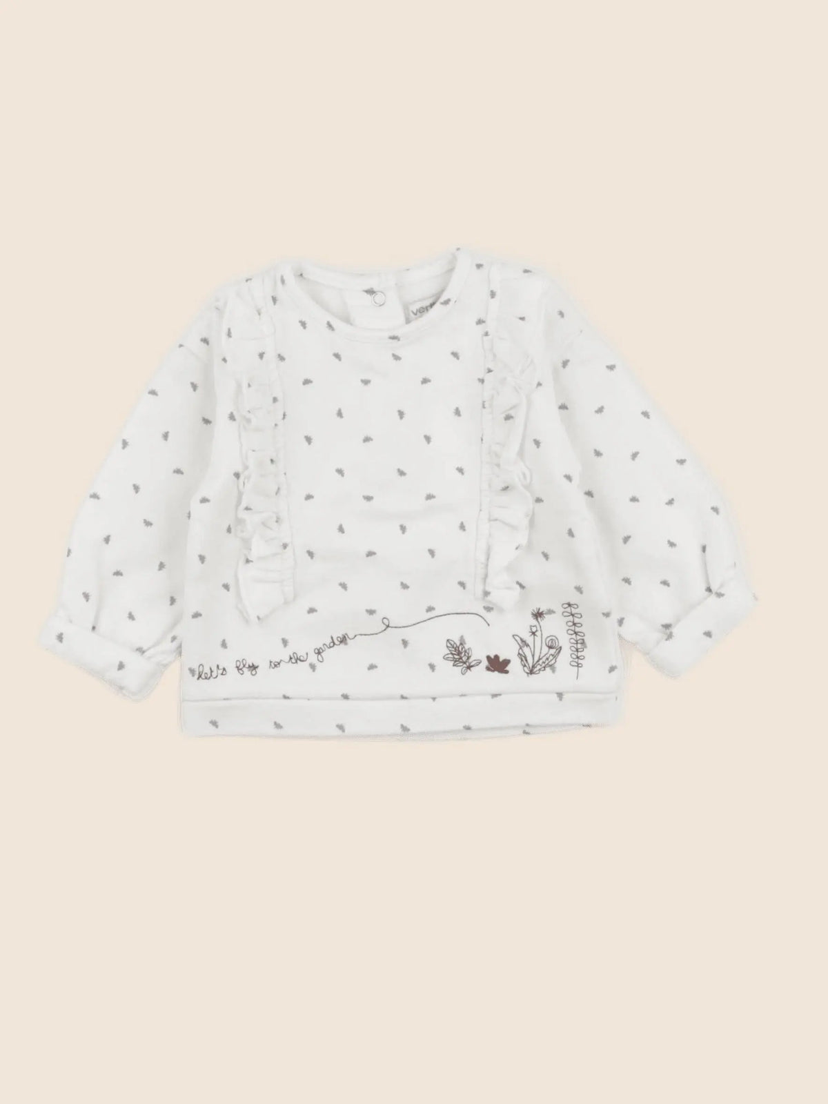 Vertbaudet - sweat beige - 6 mois