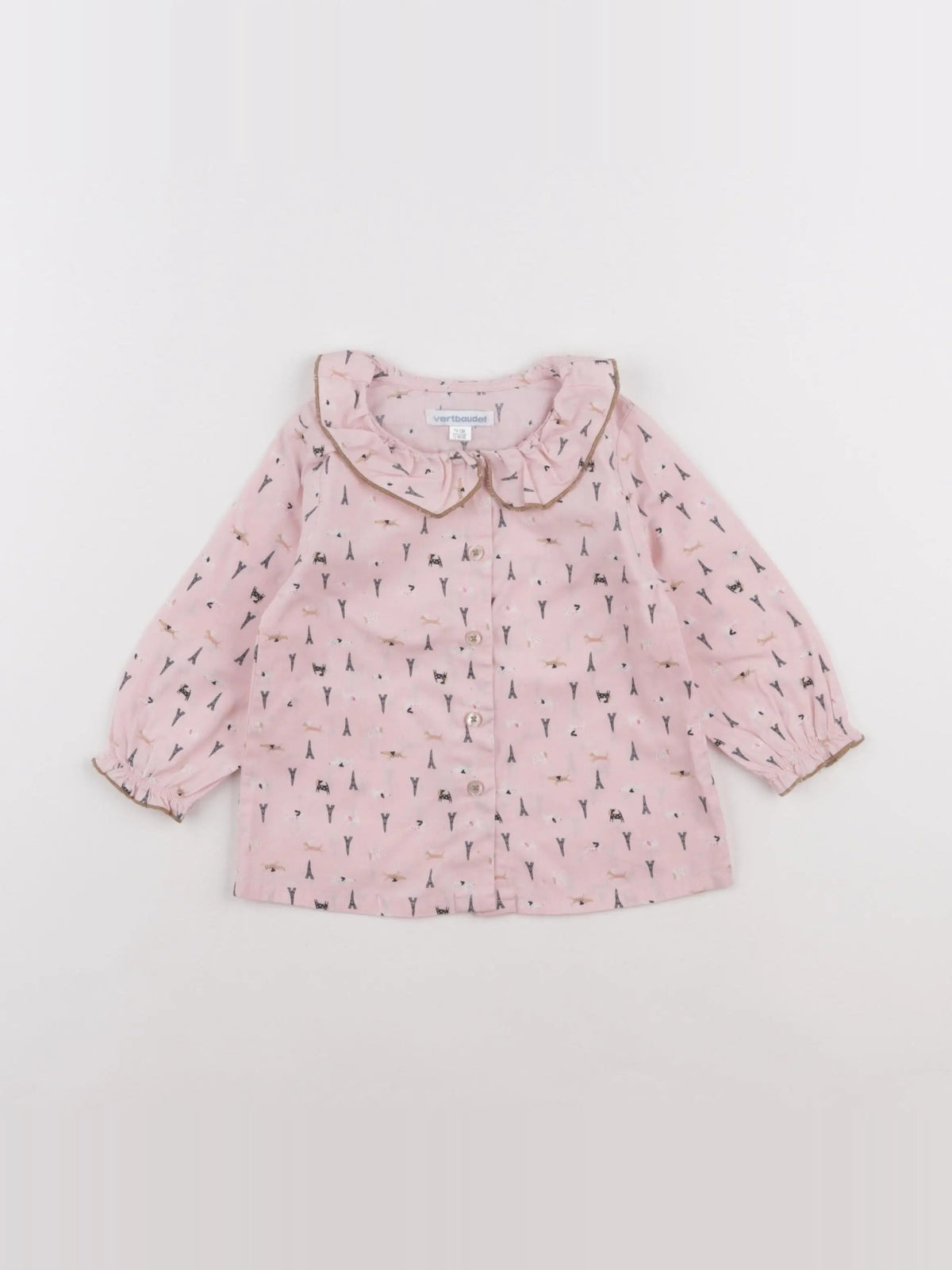 Vertbaudet - blouse rose - 12 mois