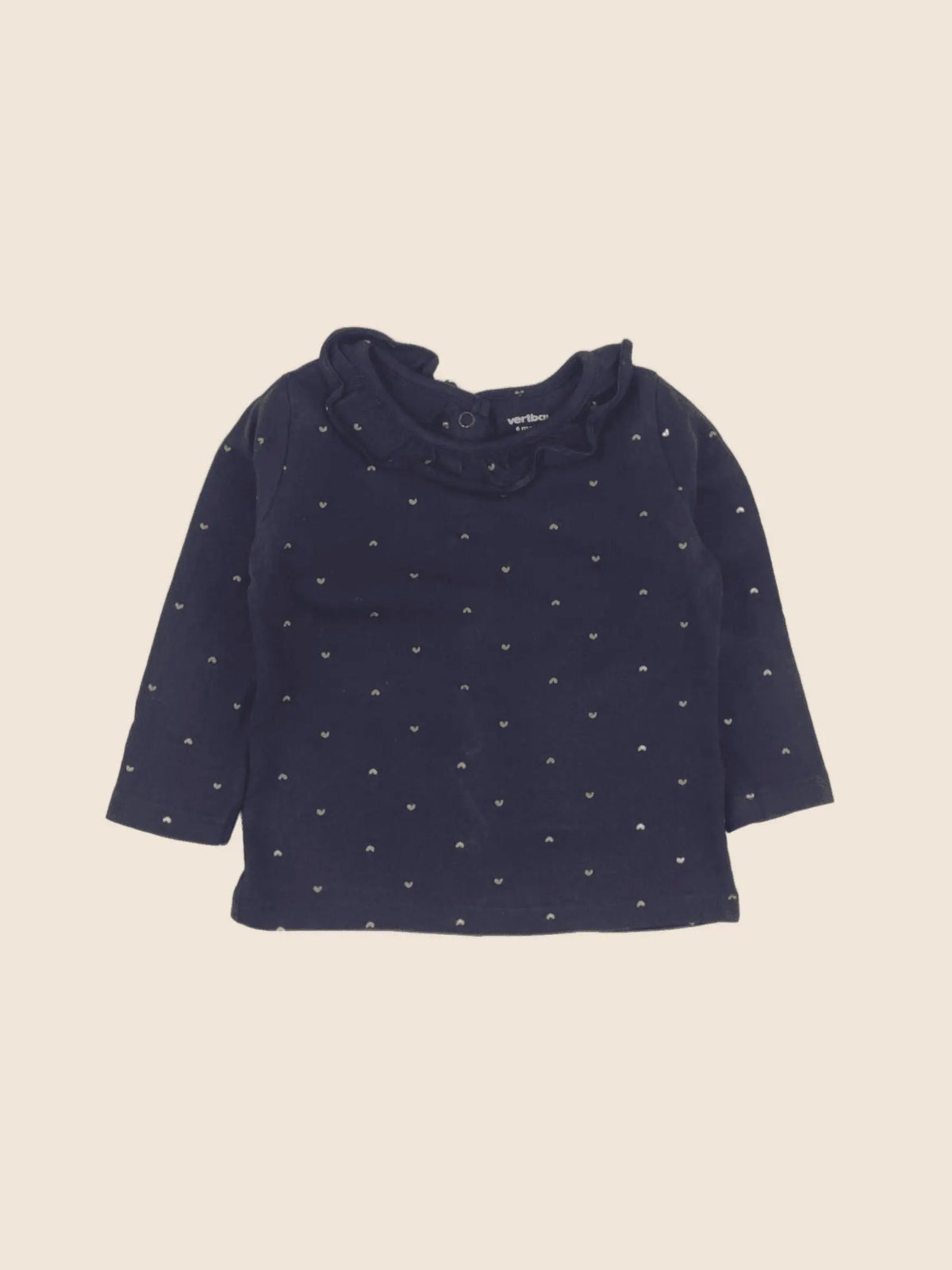 Vertbaudet - tee-shirt bleu - 6 mois