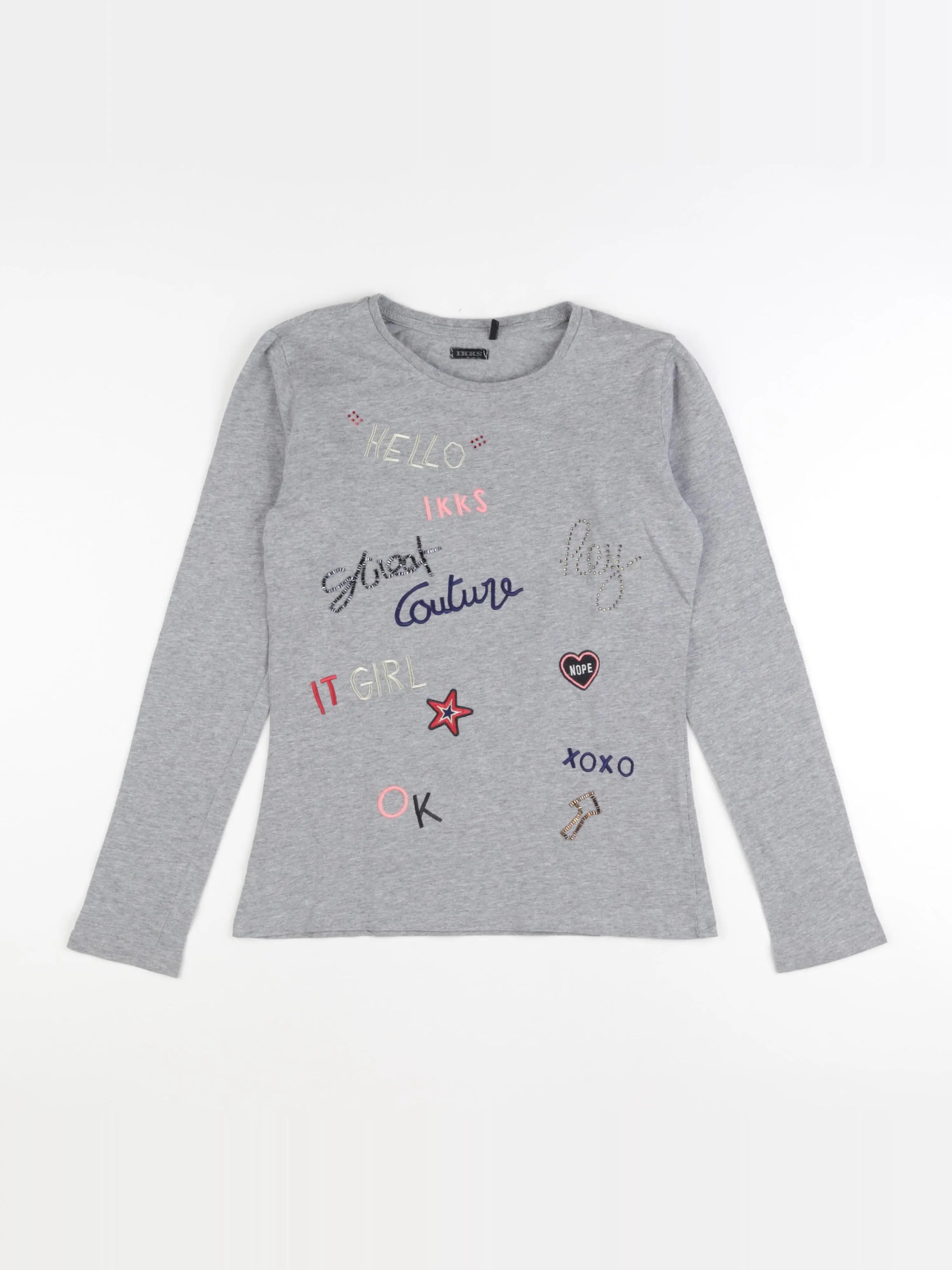 IKKS - tee-shirt gris - 12 ans