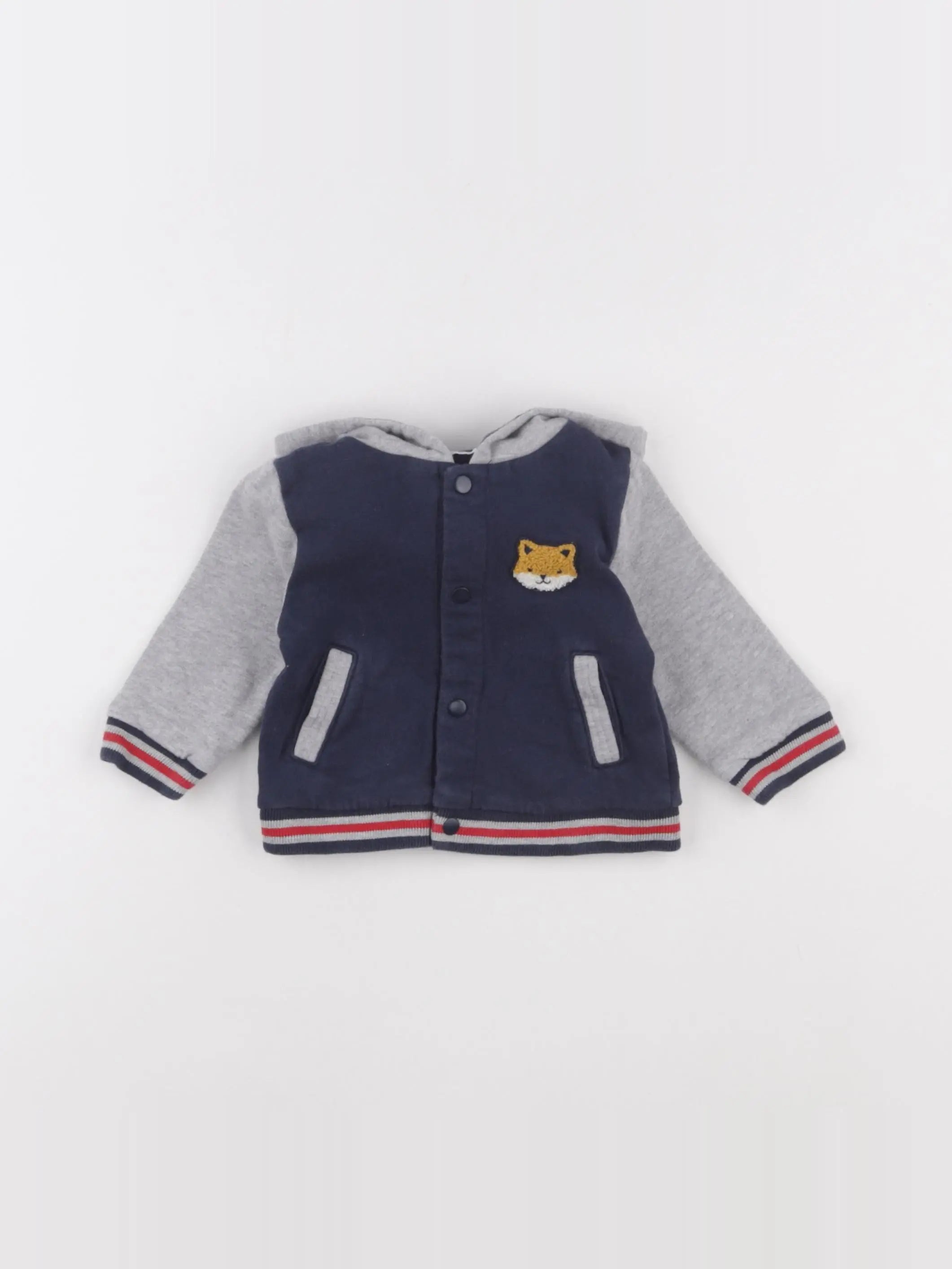Boutchou - sweat bleu, gris - 6 mois
