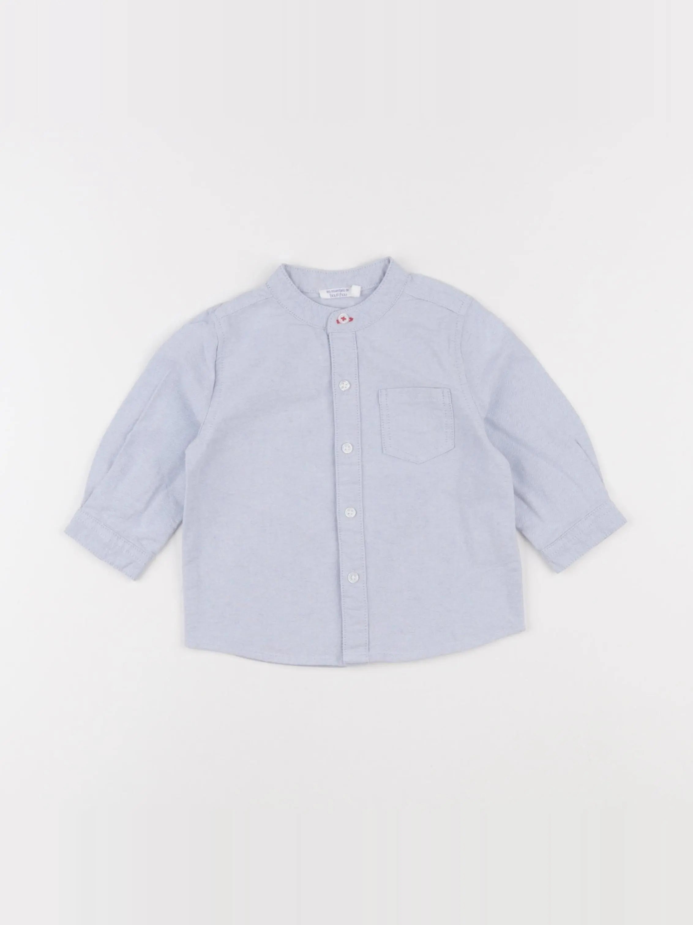 Boutchou - chemise bleu - 9 mois