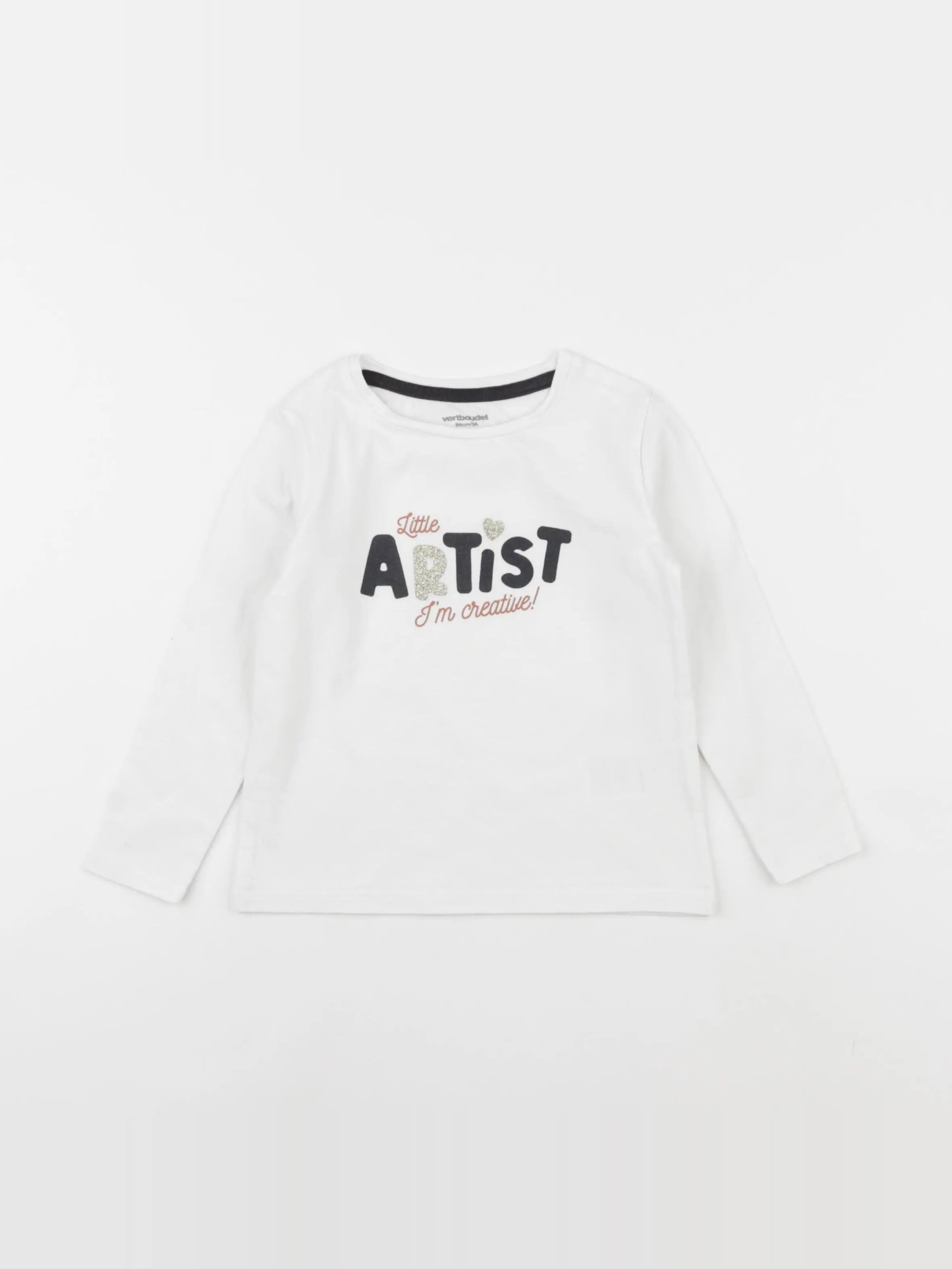 Vertbaudet - tee-shirt blanc - 3 ans