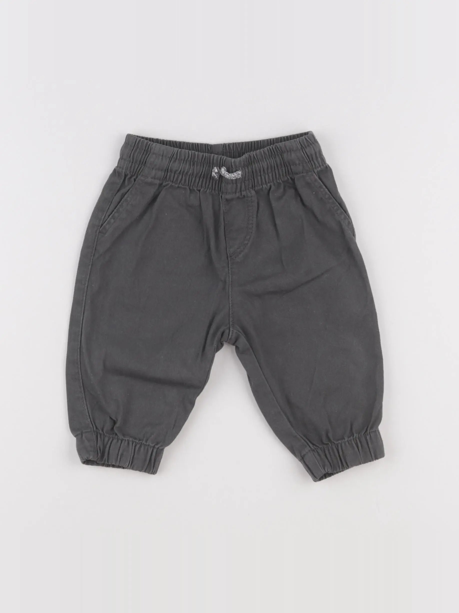 H&M - pantalon gris - 3/6 mois