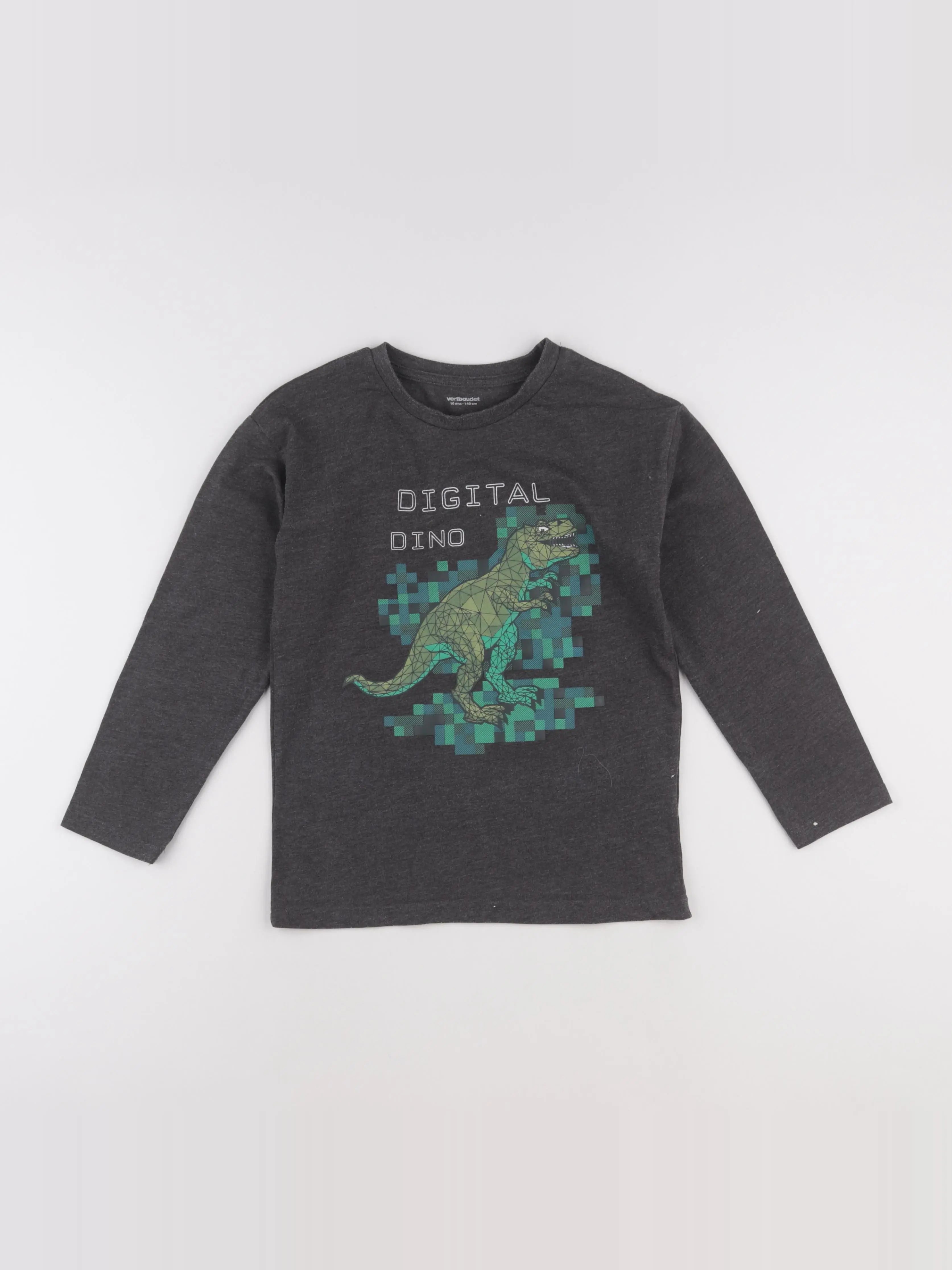 Vertbaudet - tee-shirt gris - 10 ans