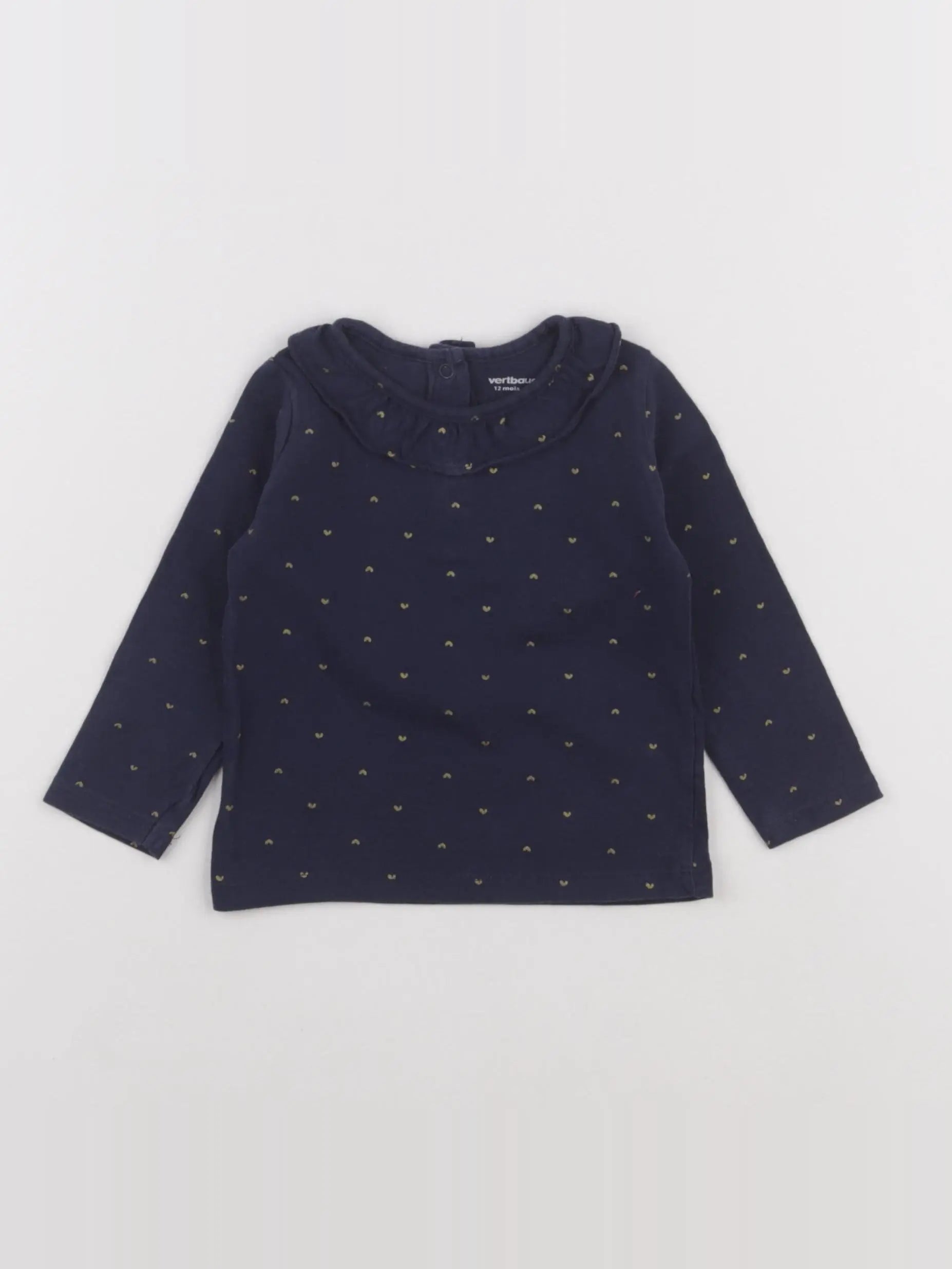 Vertbaudet - tee-shirt bleu - 12 mois