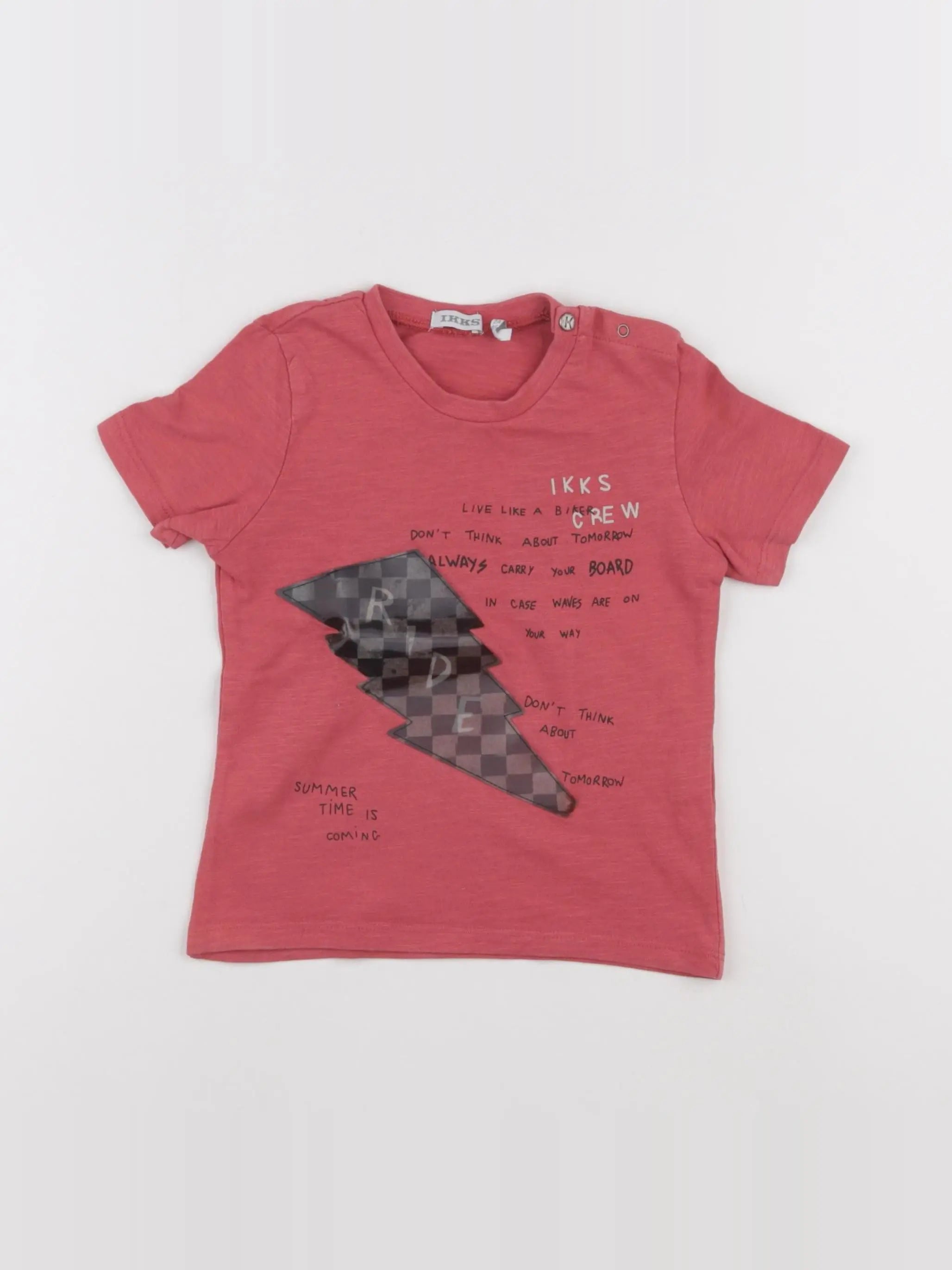 IKKS - tee-shirt rouge - 2 ans