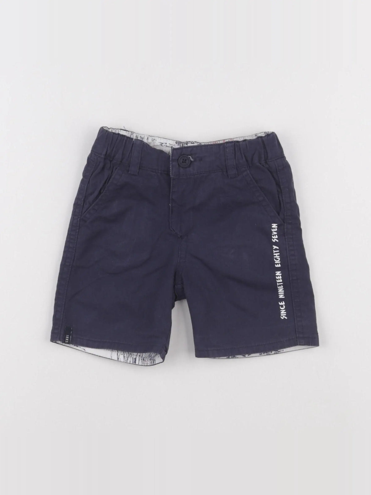 IKKS - short blanc, bleu - 2 ans