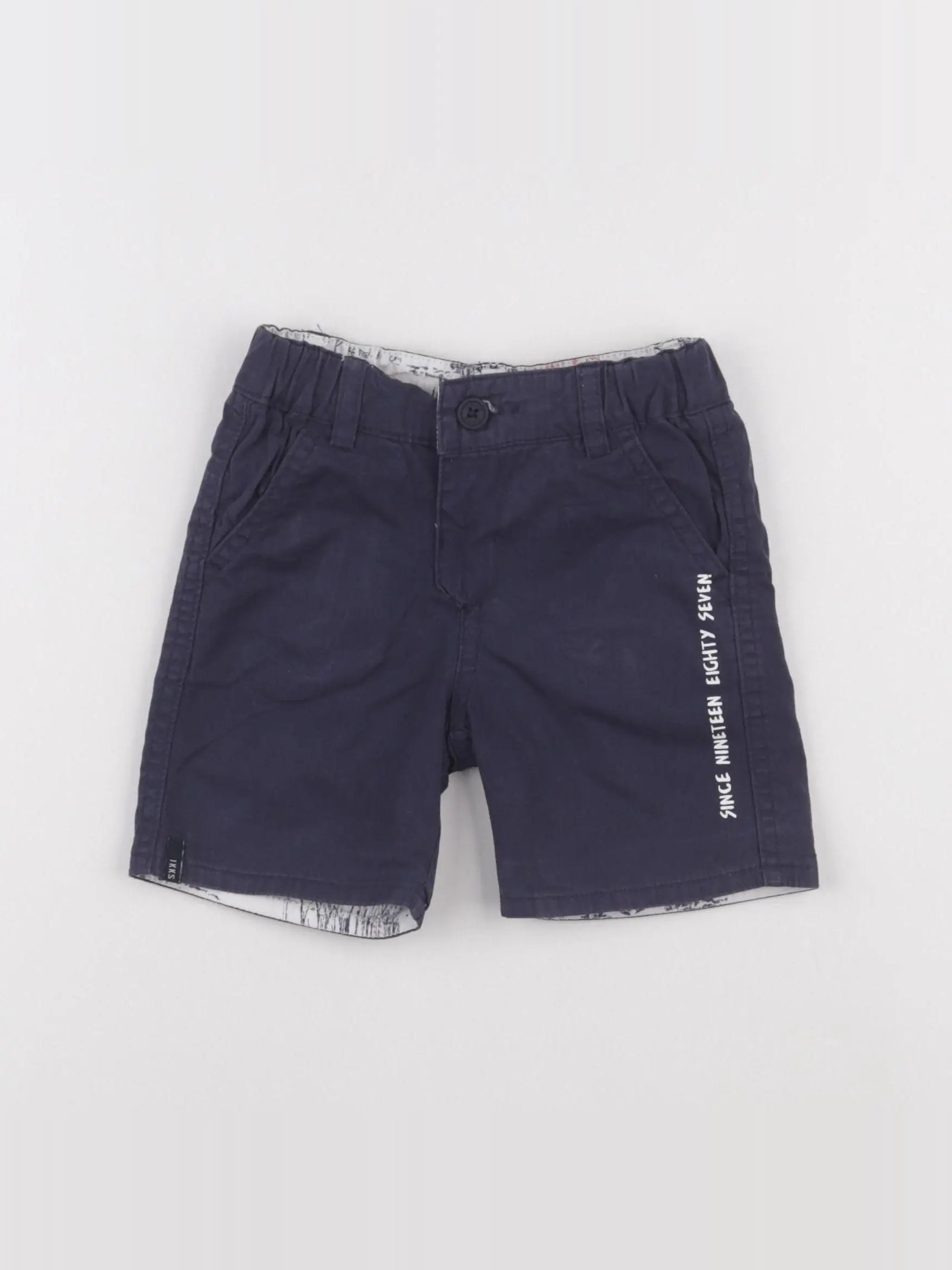 IKKS - short blanc, bleu - 2 ans