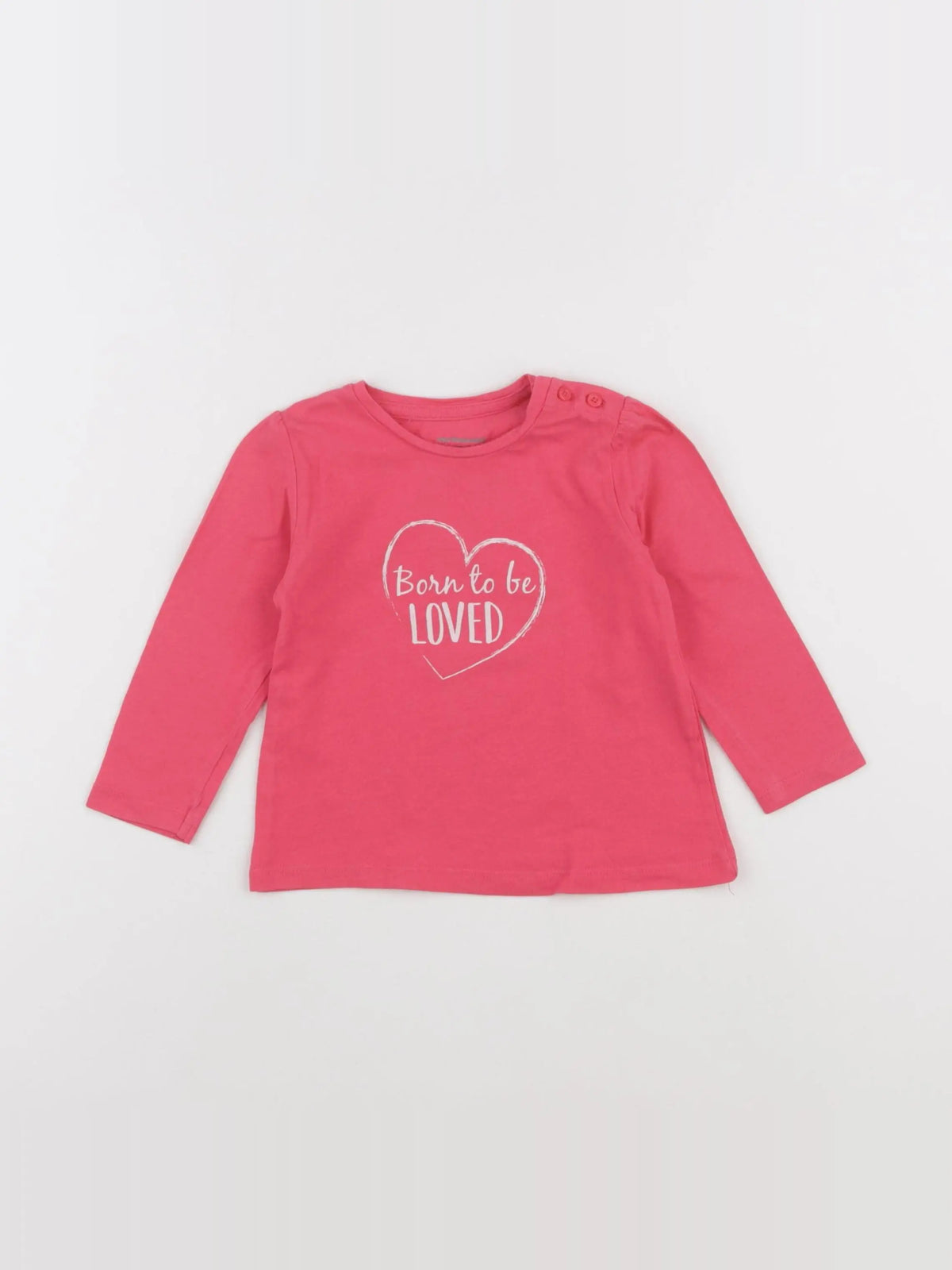 Vertbaudet - tee-shirt rose - 12 mois