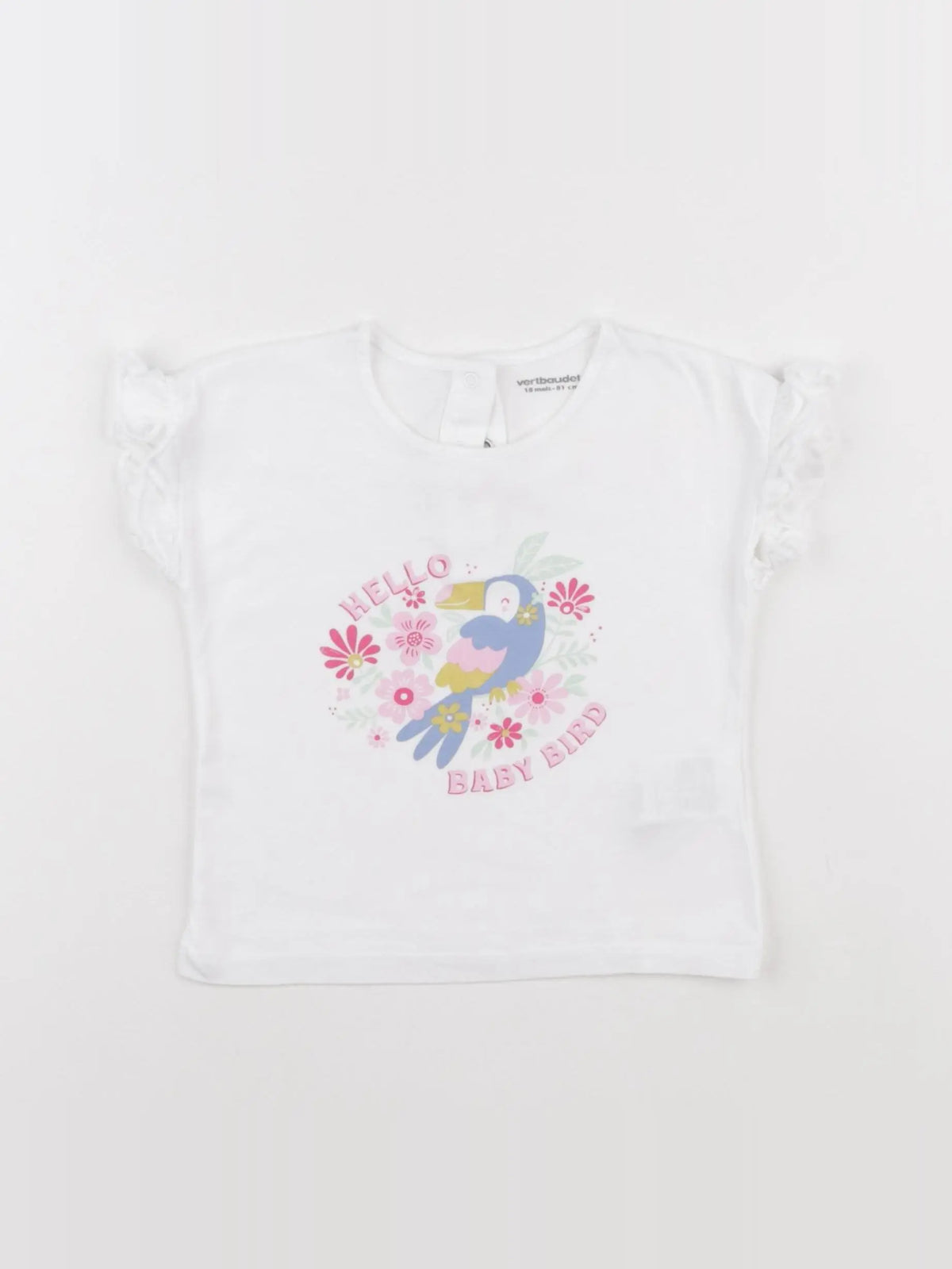Vertbaudet - tee-shirt blanc - 18 mois