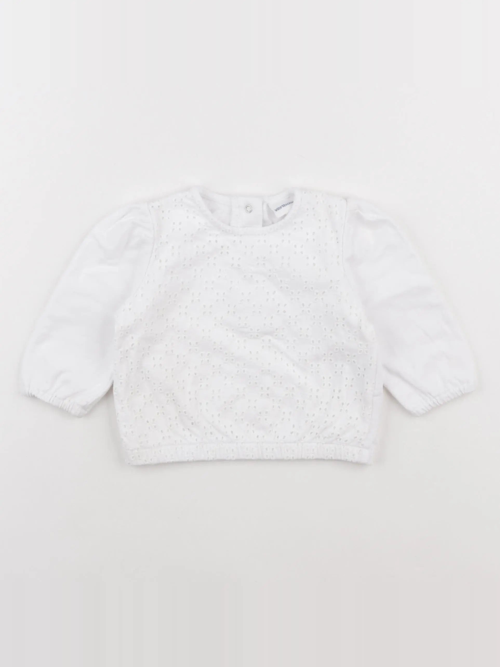 Vertbaudet - sweat blanc - 9 mois