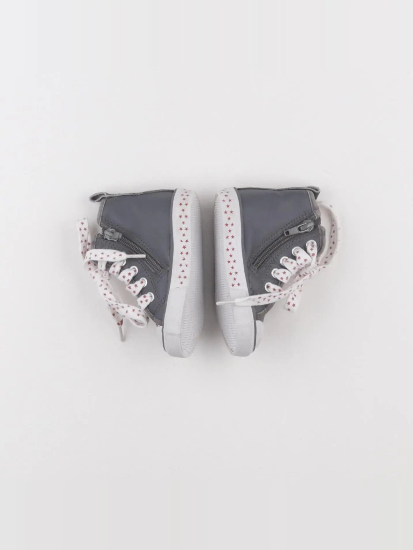 Vertbaudet - tennis à scratch/ lacets gris - pointure 20
