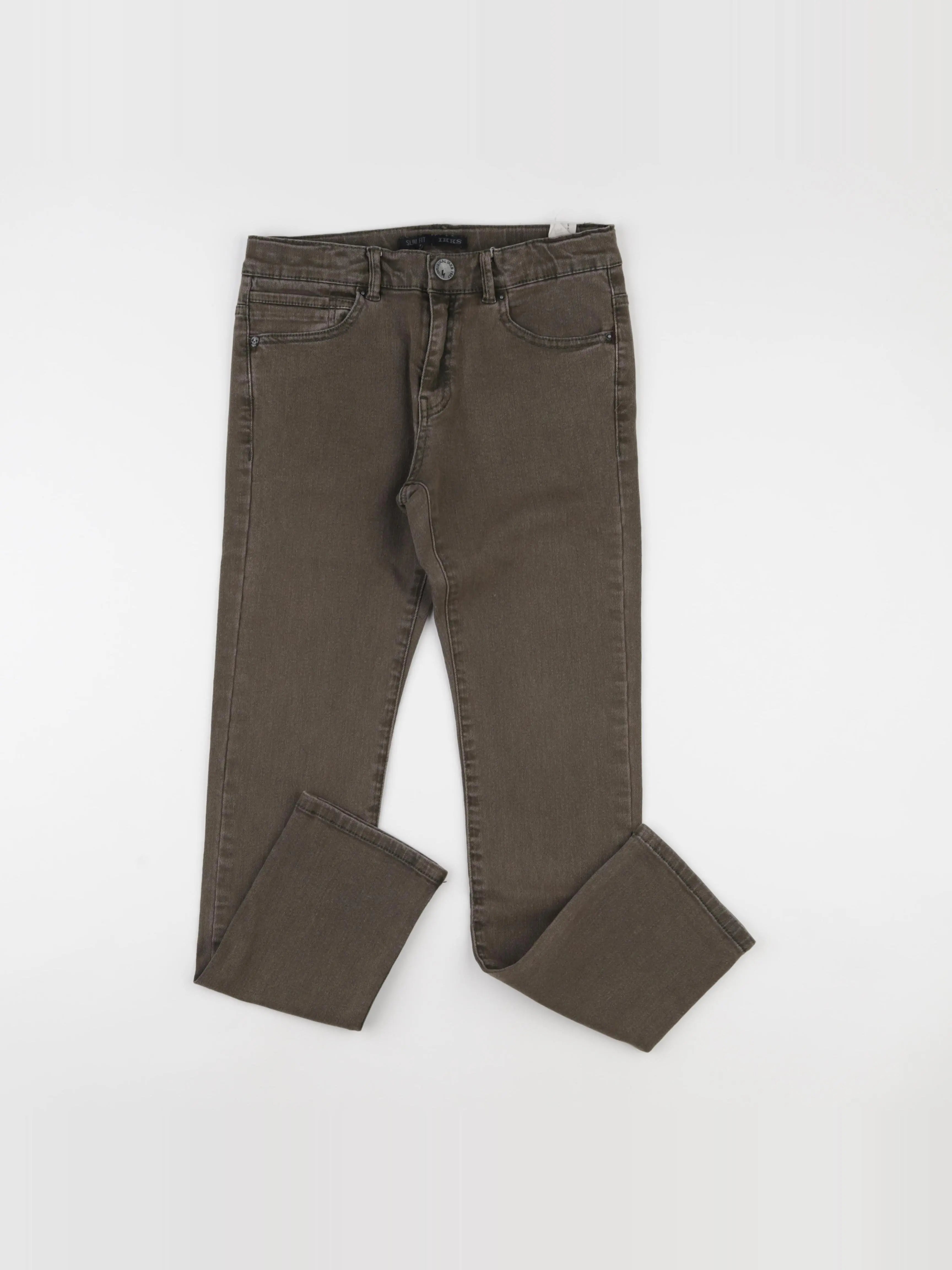 IKKS - jean vert, gris - 12 ans