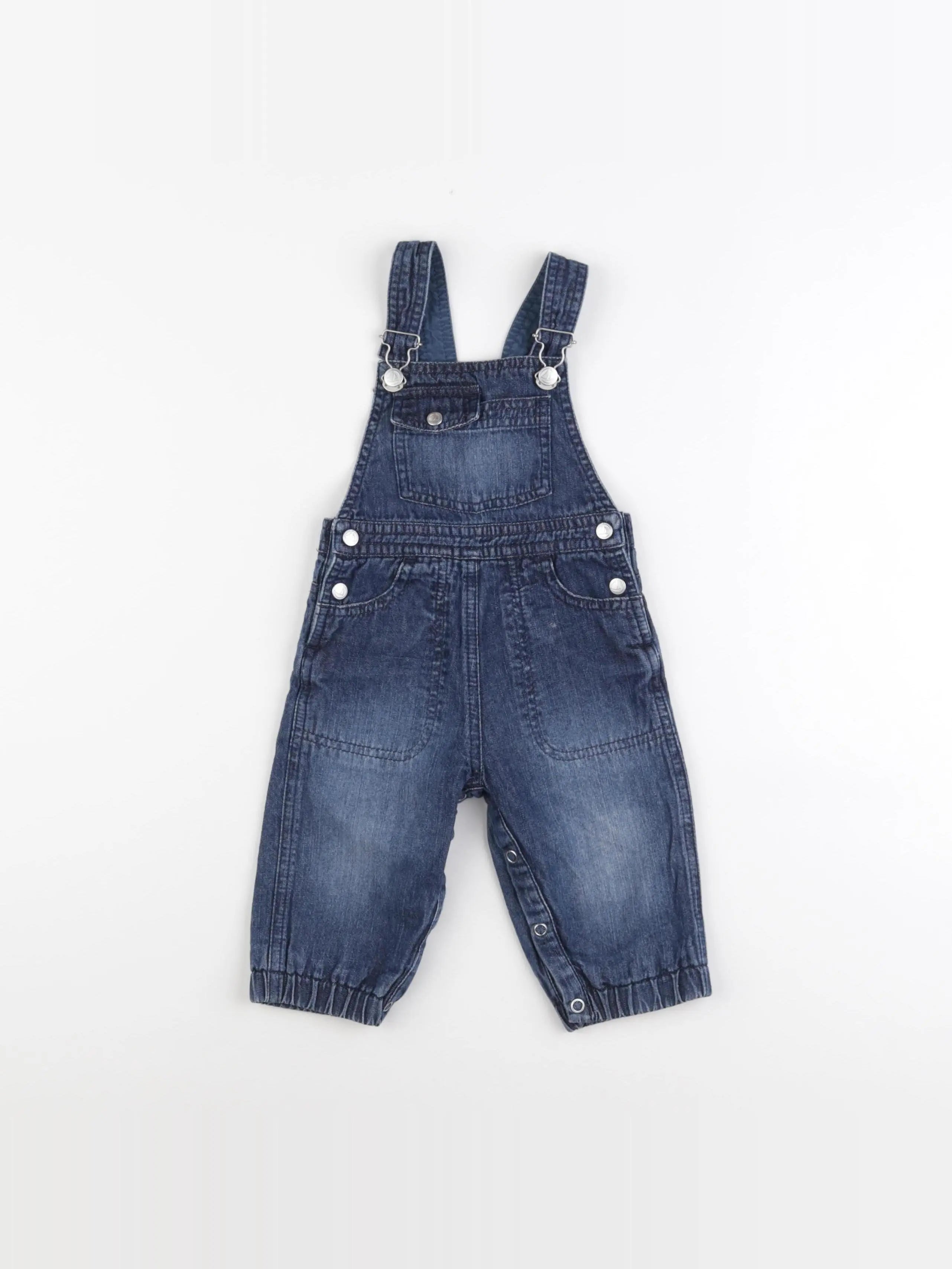 Petit Bateau - salopette bleu - 6 mois