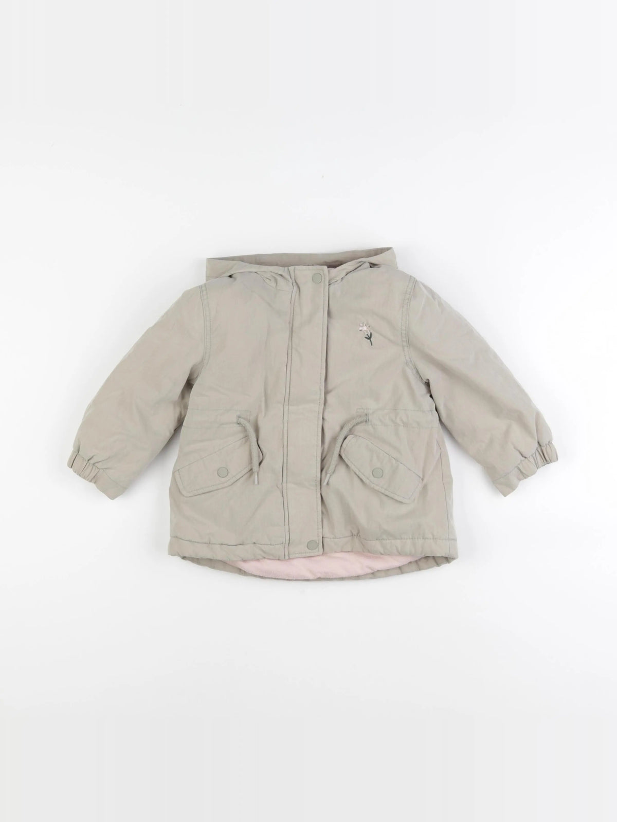 Vertbaudet - coupe-vent vert, beige - 2 ans