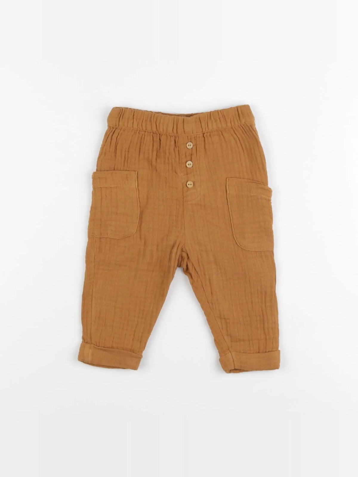 Vertbaudet - pantalon marron - 6 mois