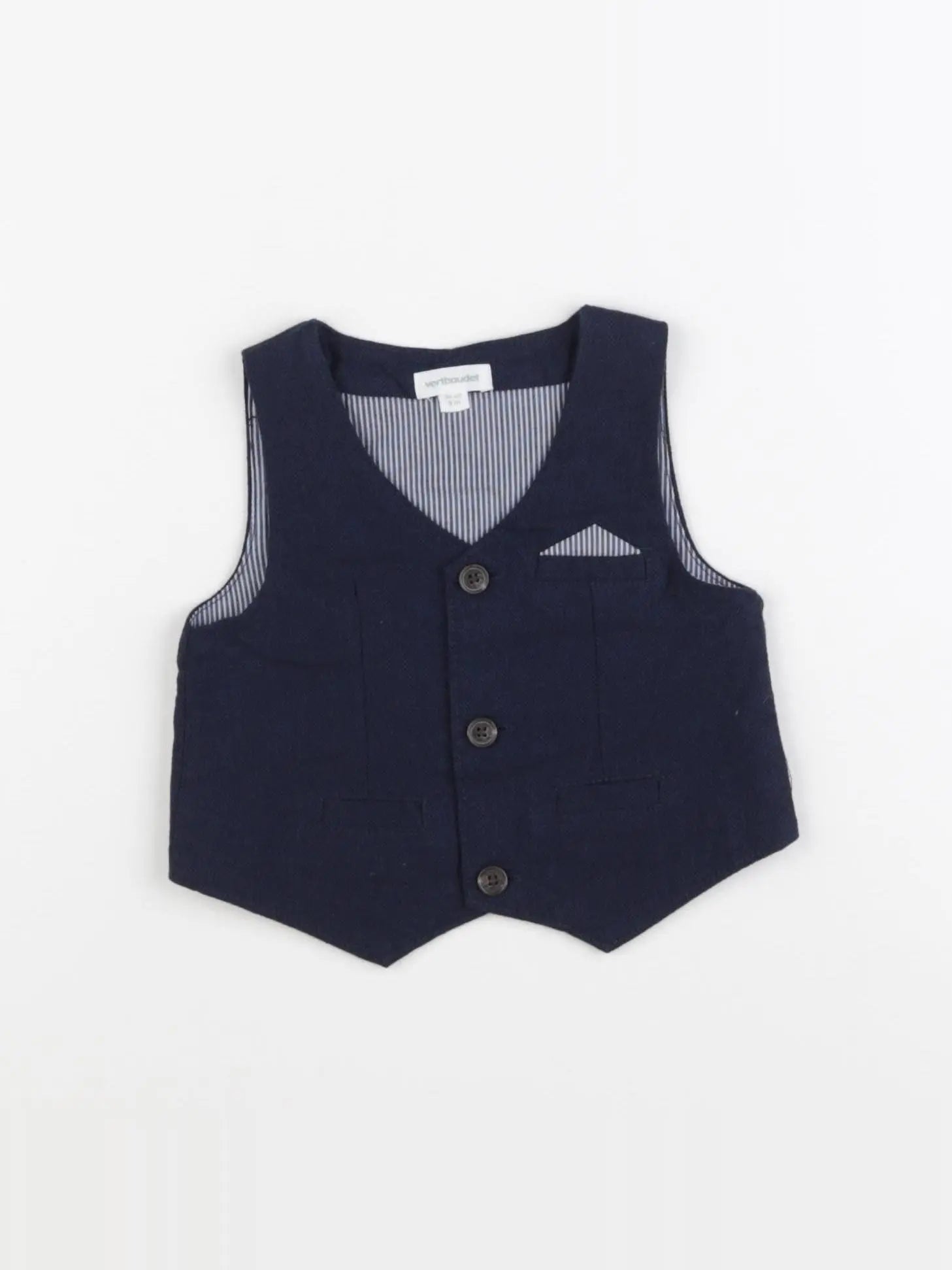 Vertbaudet - gilet bleu - 3 mois