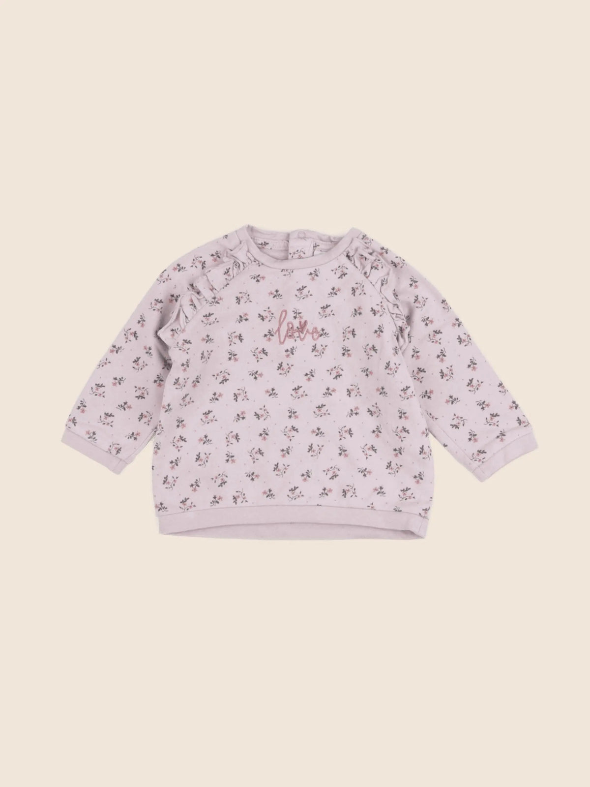 Vertbaudet - sweat rose - 9 mois