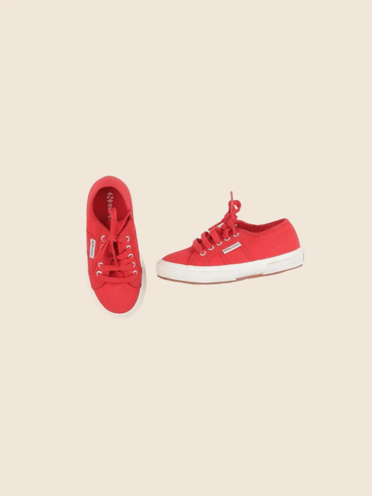 Superga - tennis à scratch/ lacets rouge - pointure 28