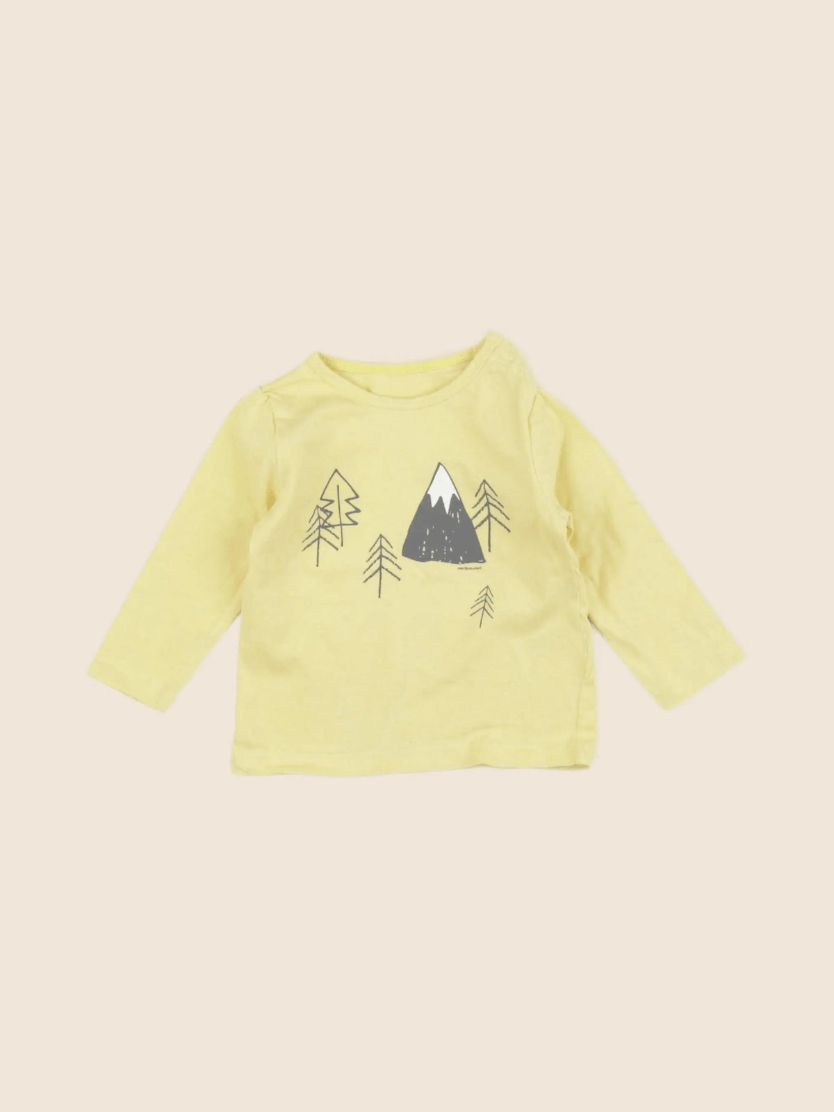 Vertbaudet - tee-shirt jaune - 6 mois