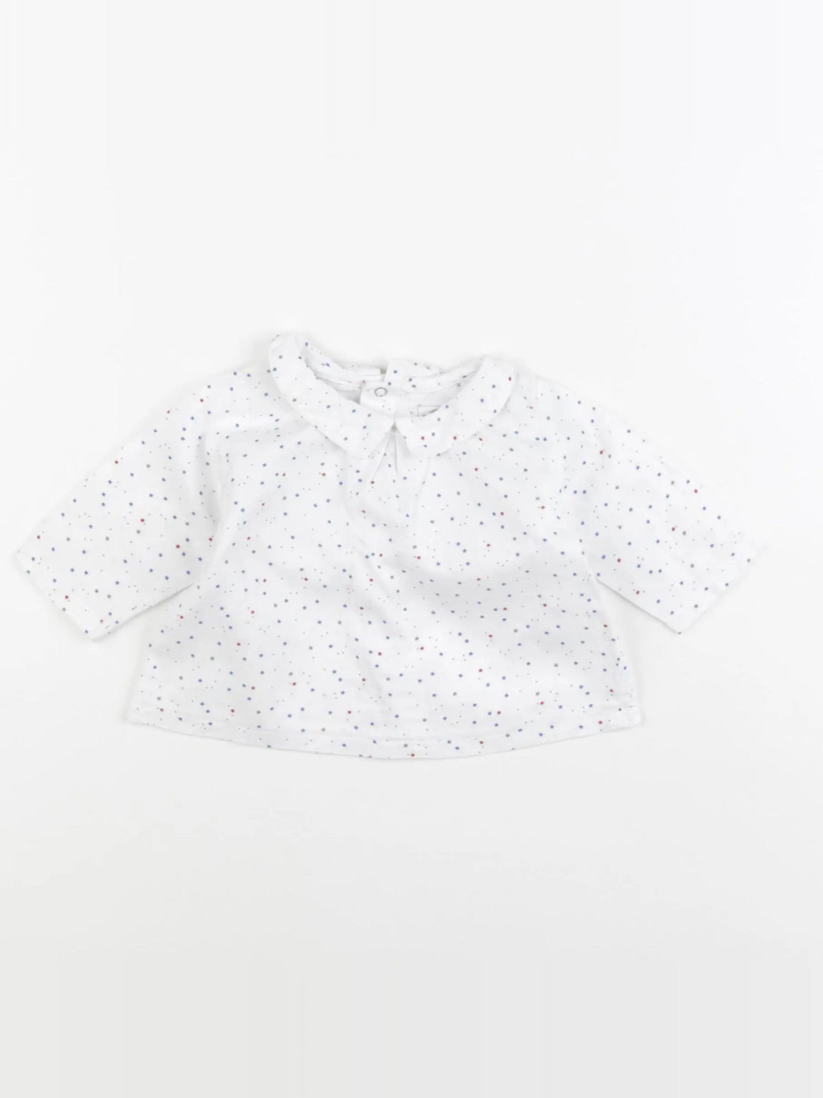 Petit Bateau - tee-shirt blanc, bleu - 3 mois