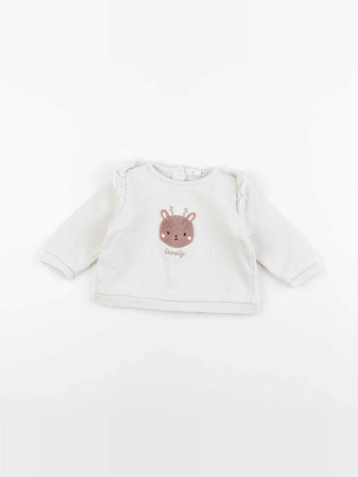 Vertbaudet - sweat blanc - 6 mois