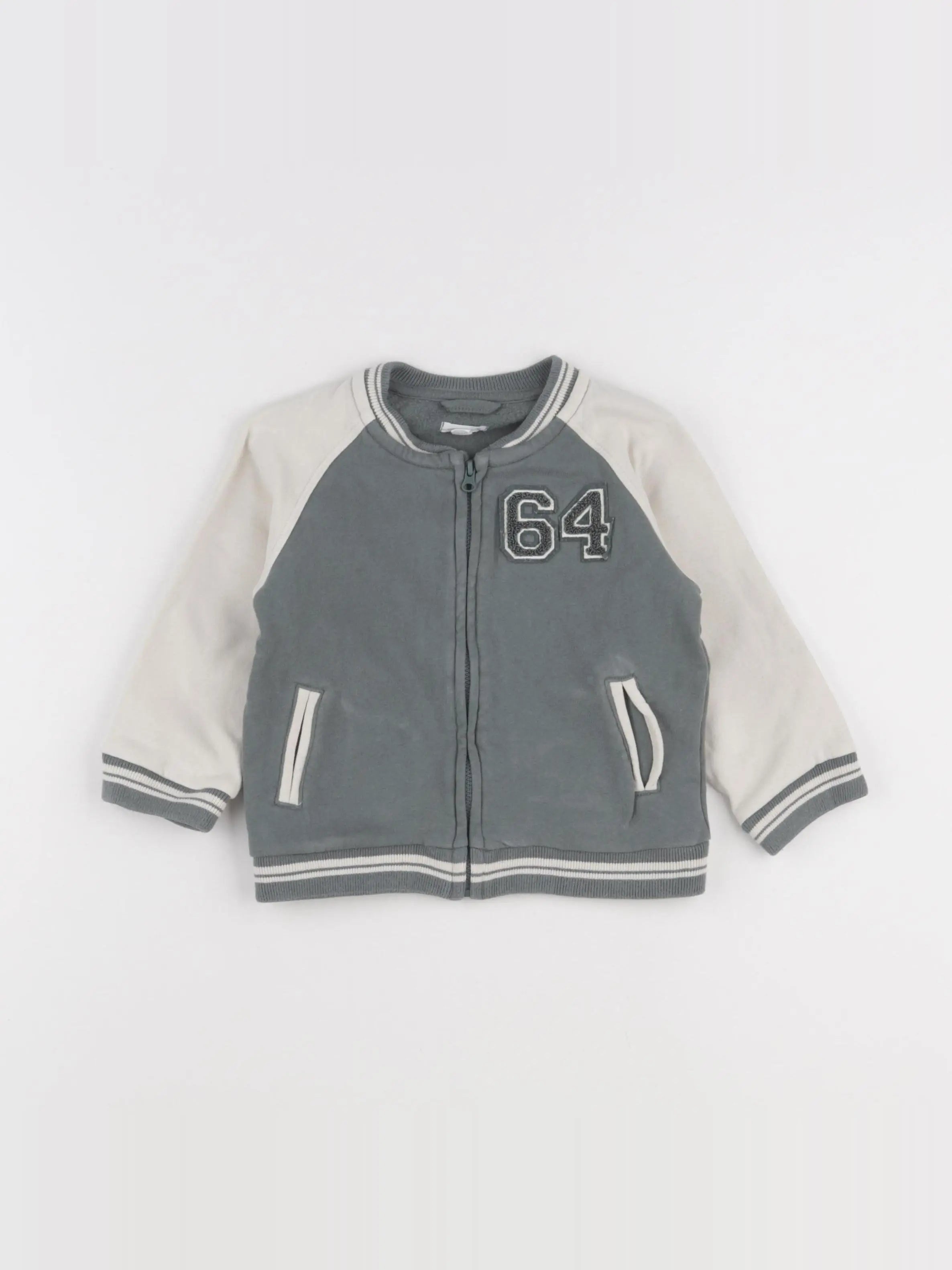 Vertbaudet - sweat vert - 24 mois