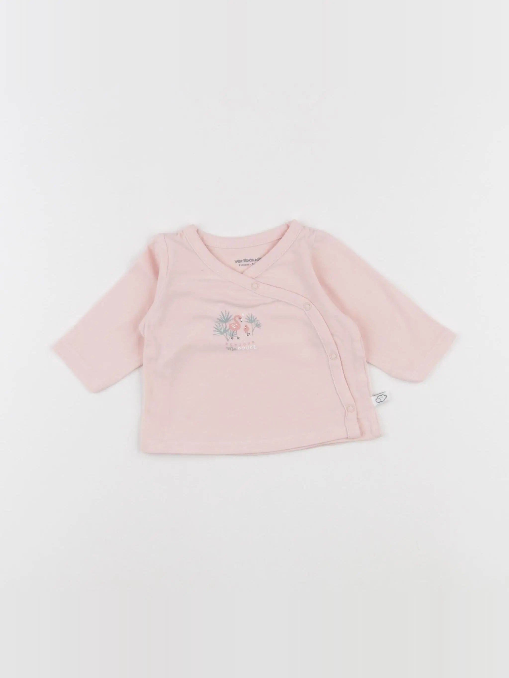 Vertbaudet - tee-shirt rose - 1 mois