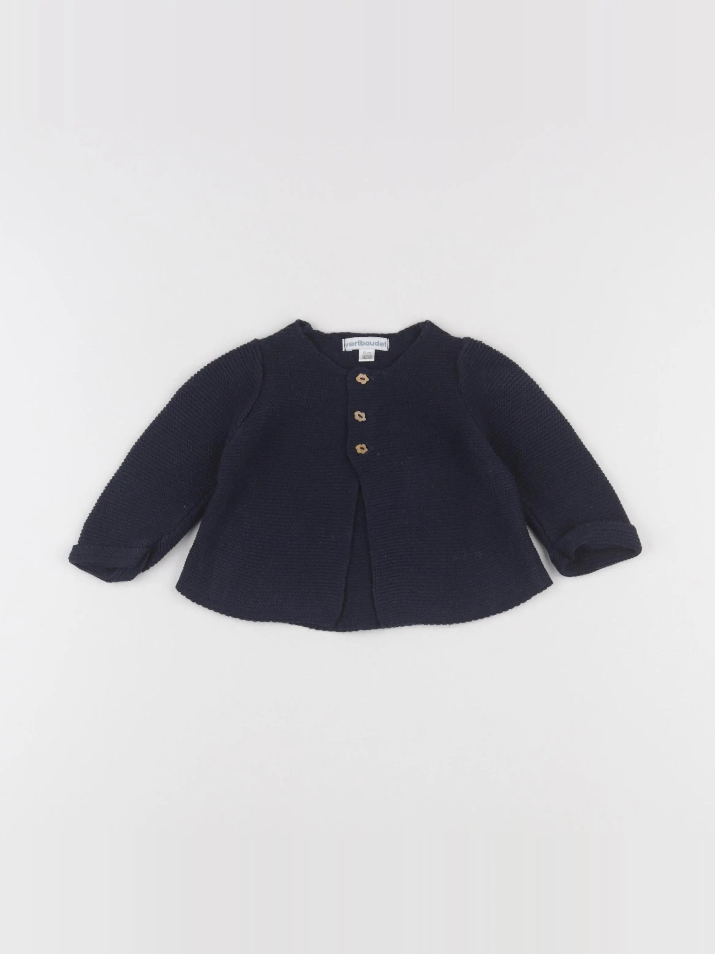 Vertbaudet - gilet bleu - 3 mois