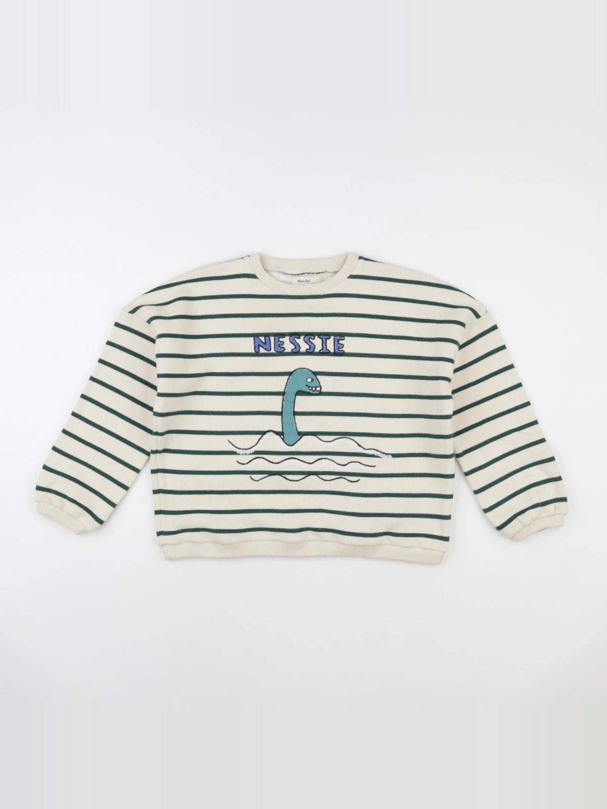 Sweat Nessie rayé vert