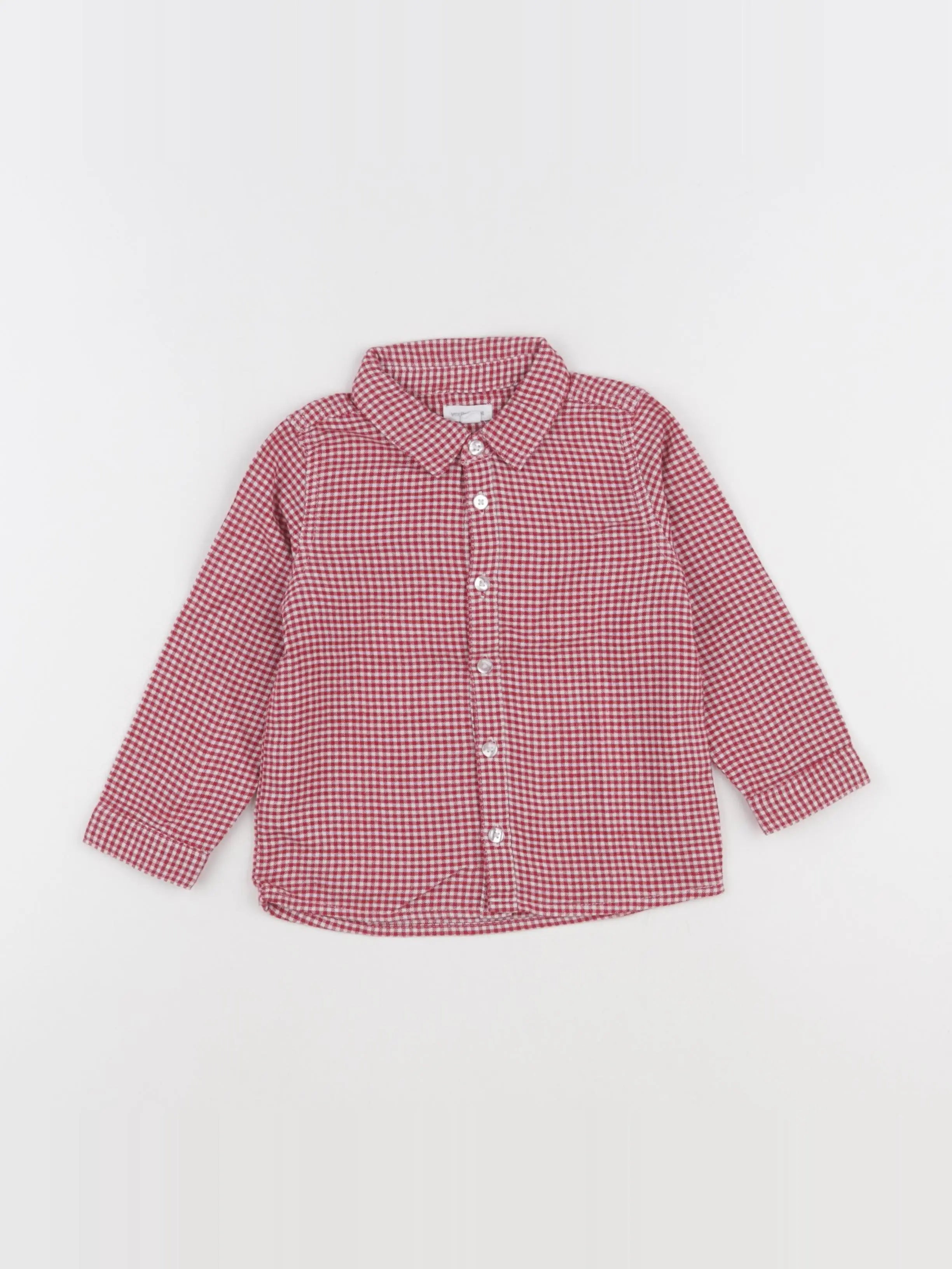 Vertbaudet - chemise rouge - 2 ans
