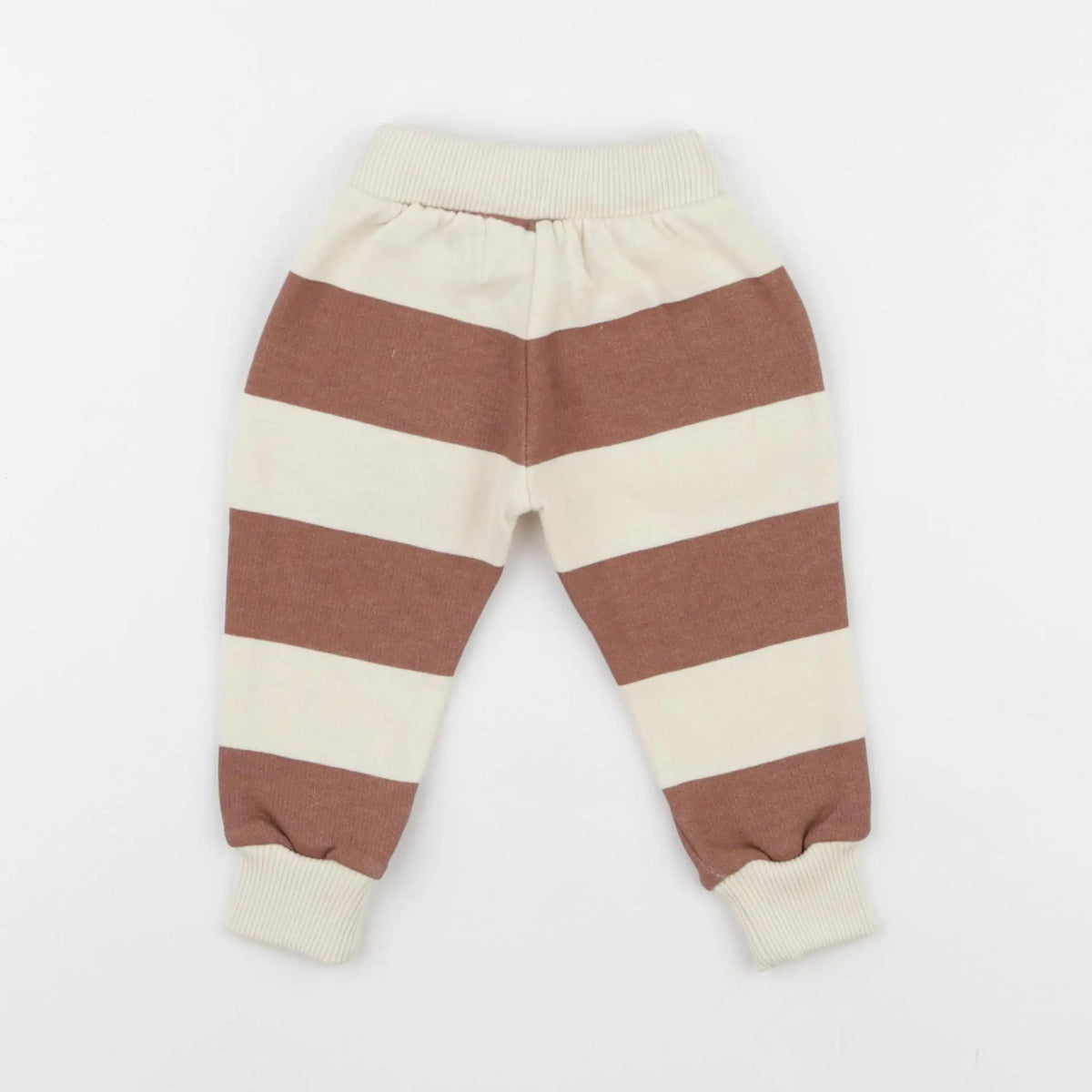 Jogging rayé beige