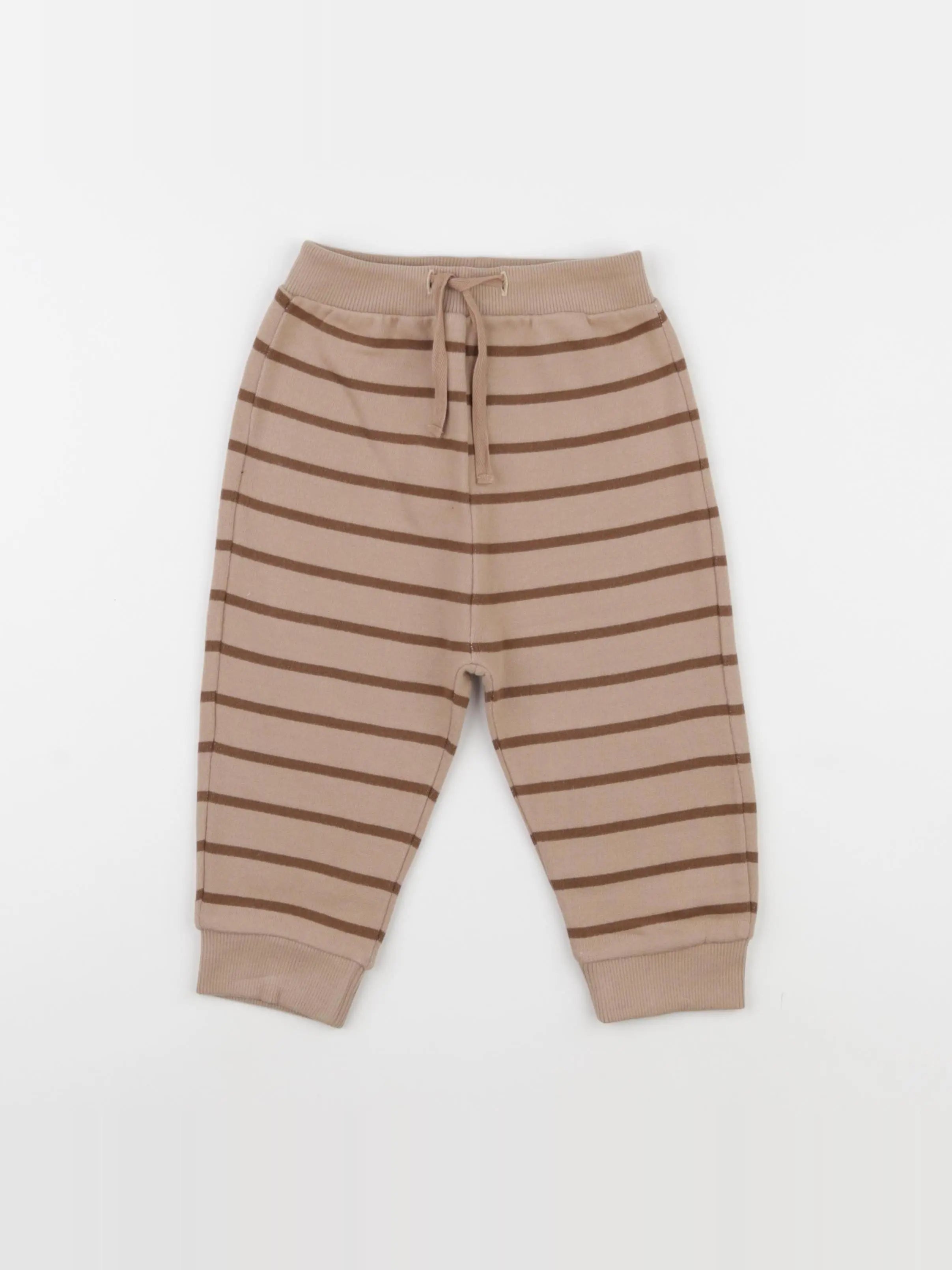 Jogging rayé marron