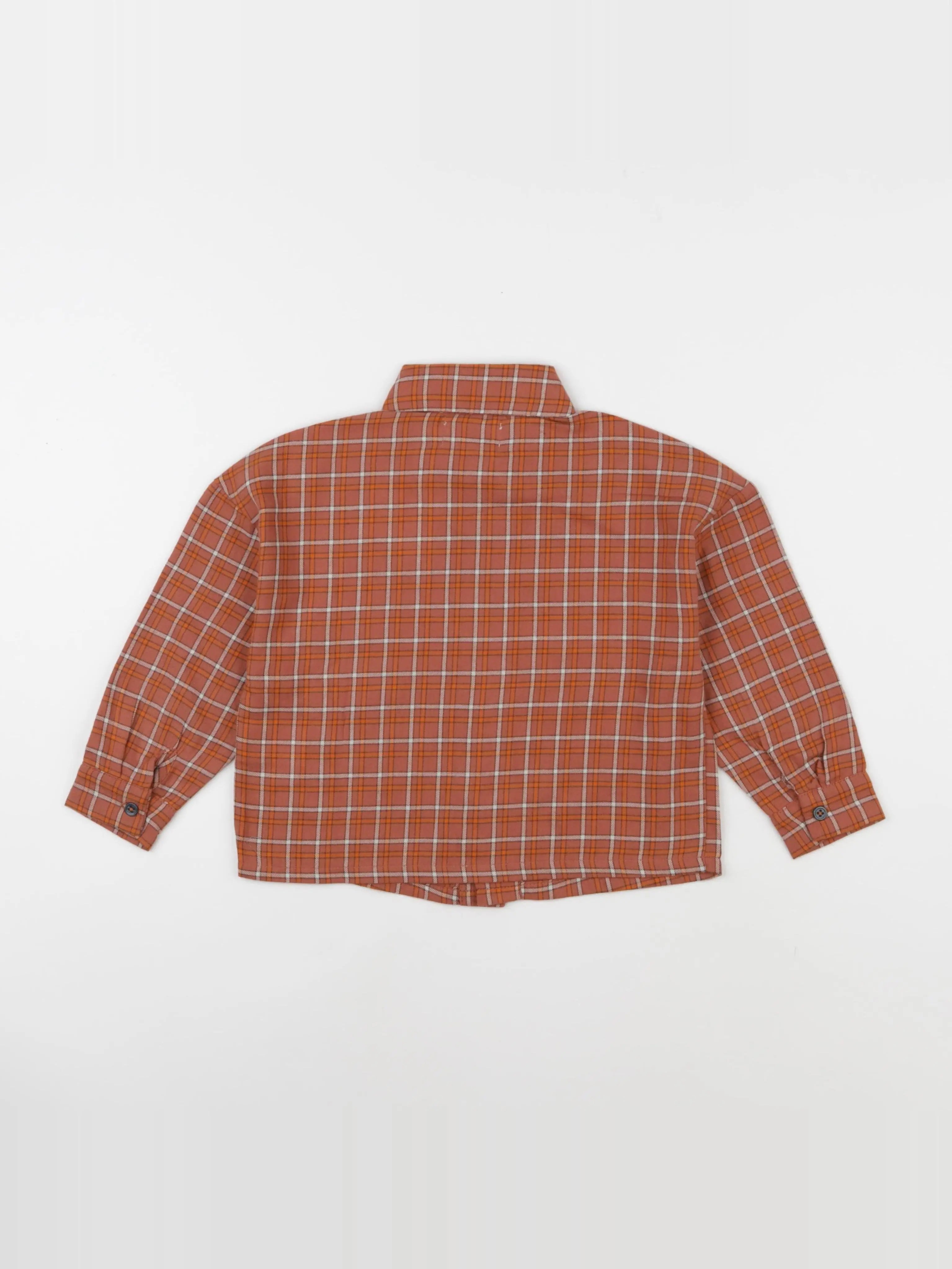 Chemise carreaux orange