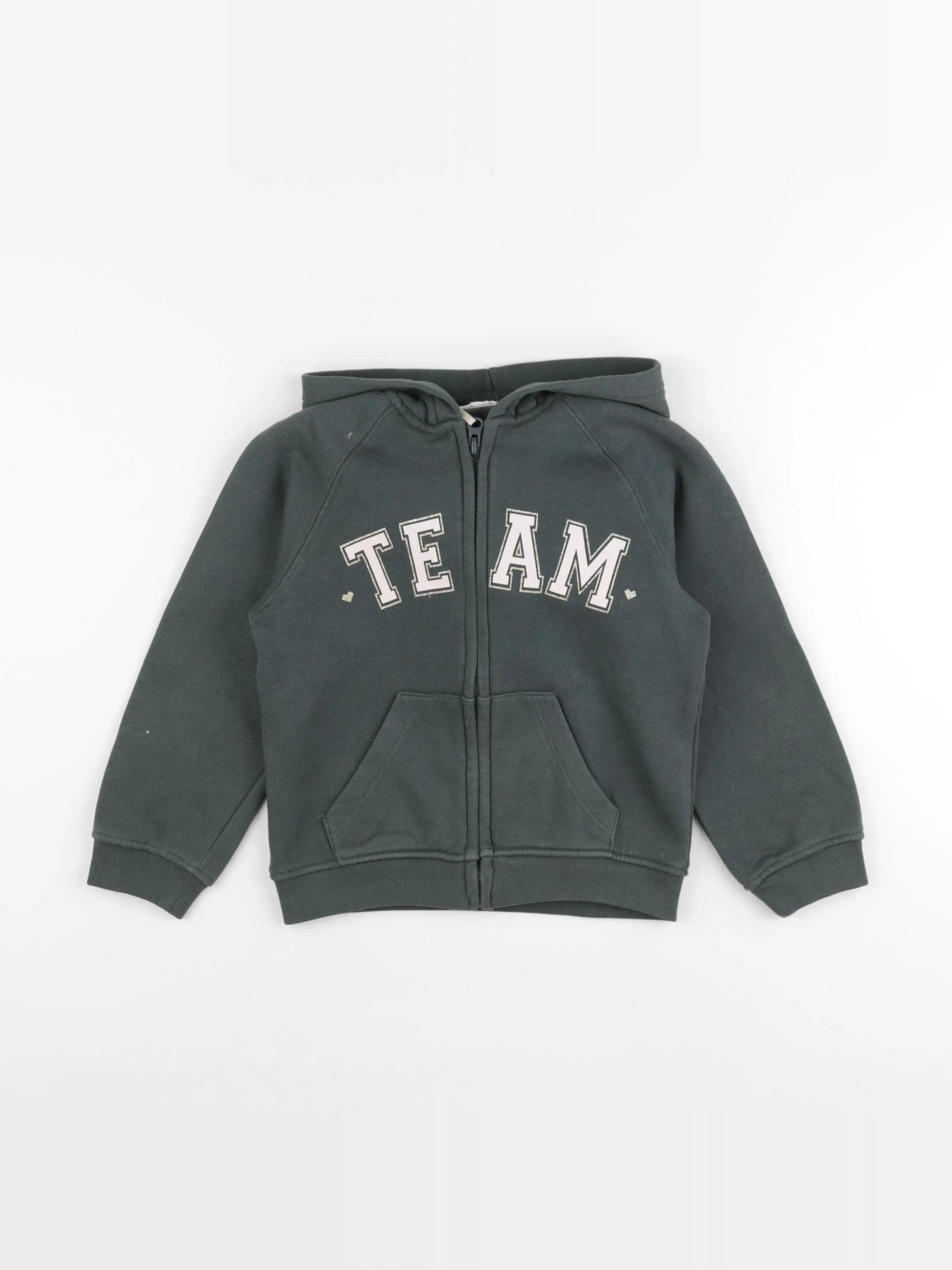 Vertbaudet - sweat vert - 6 ans