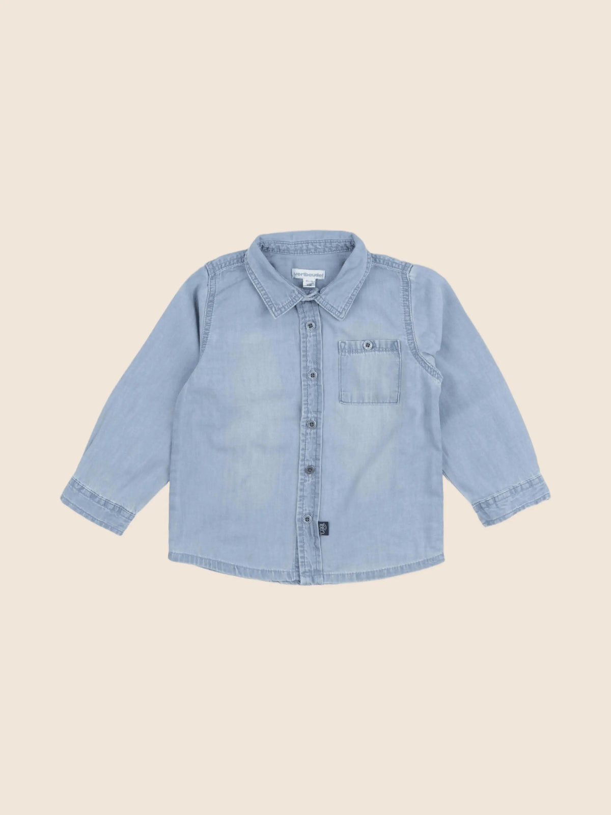 Vertbaudet - chemise bleu - 24 mois