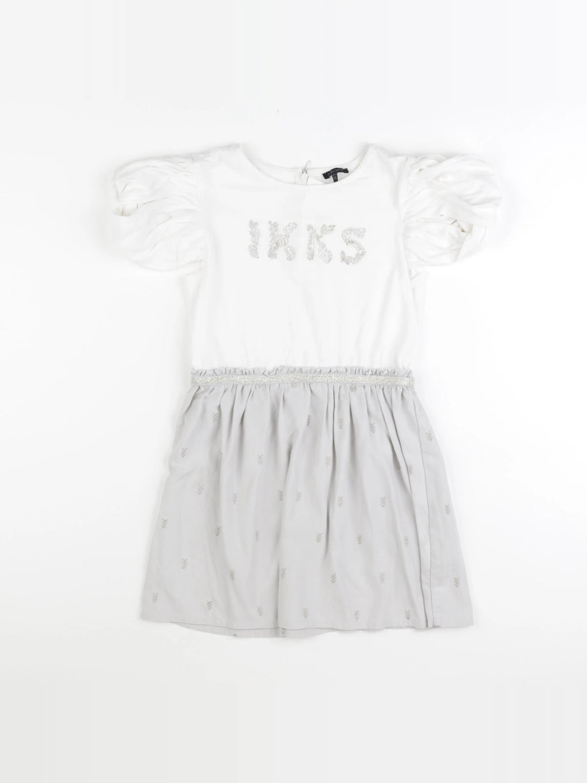 IKKS - robe blanc, gris - 6 ans