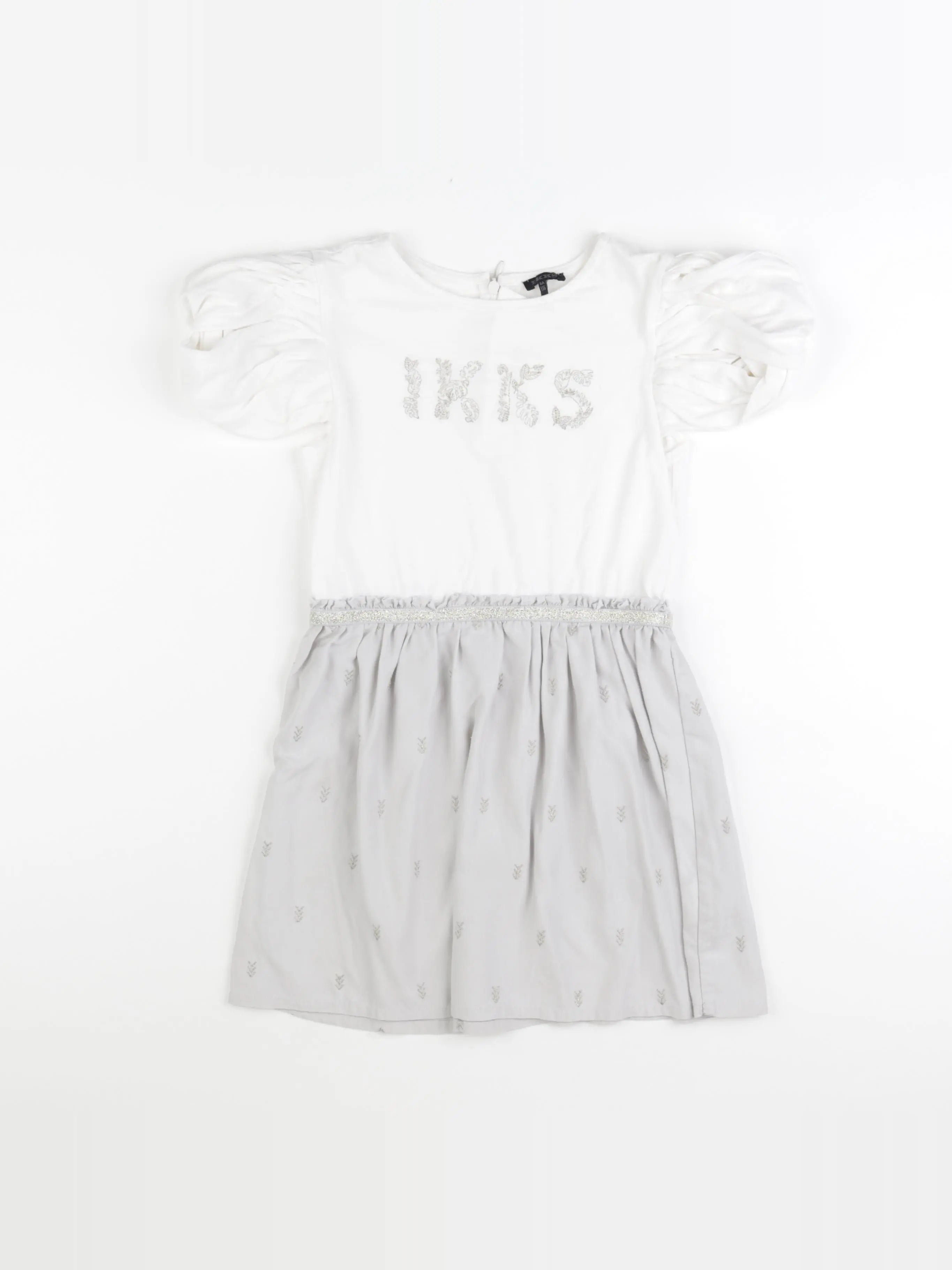 IKKS - robe blanc, gris - 6 ans