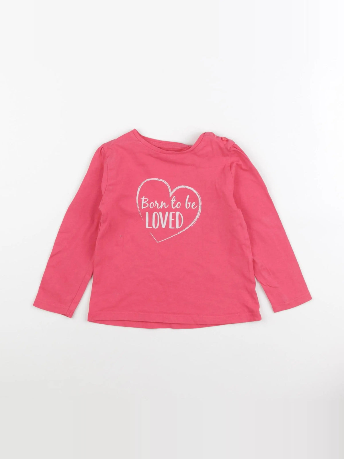 Vertbaudet - tee-shirt rose - 2 ans
