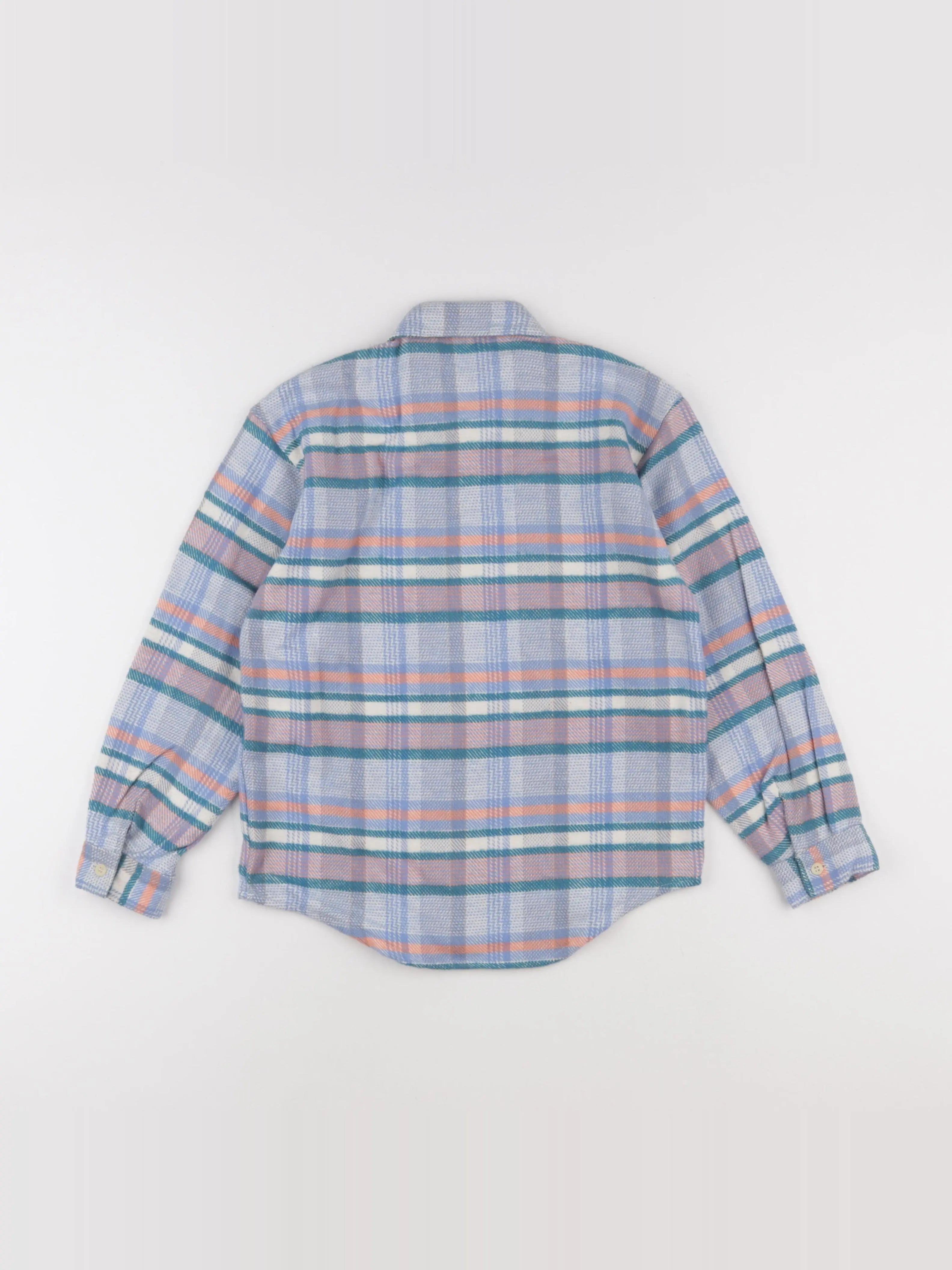 Vintage - chemise bleu, rose - 2 ans