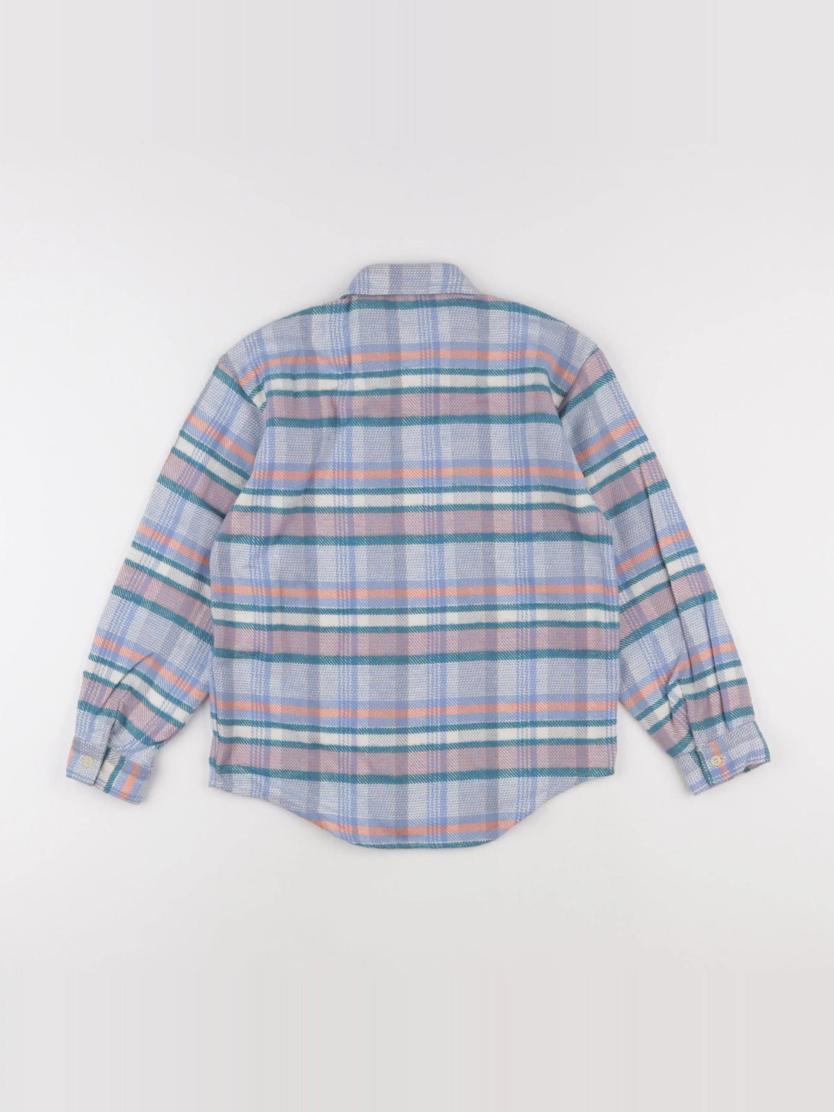 Vintage - chemise bleu, rose - 5 ans