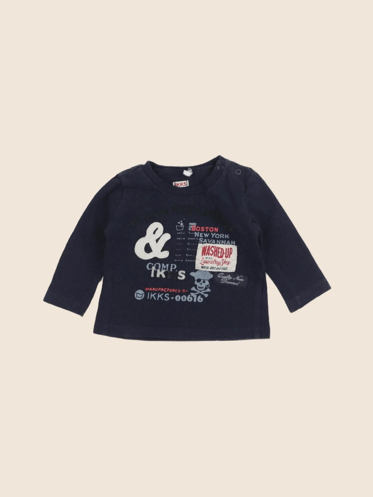 IKKS - tee-shirt bleu - 3 mois