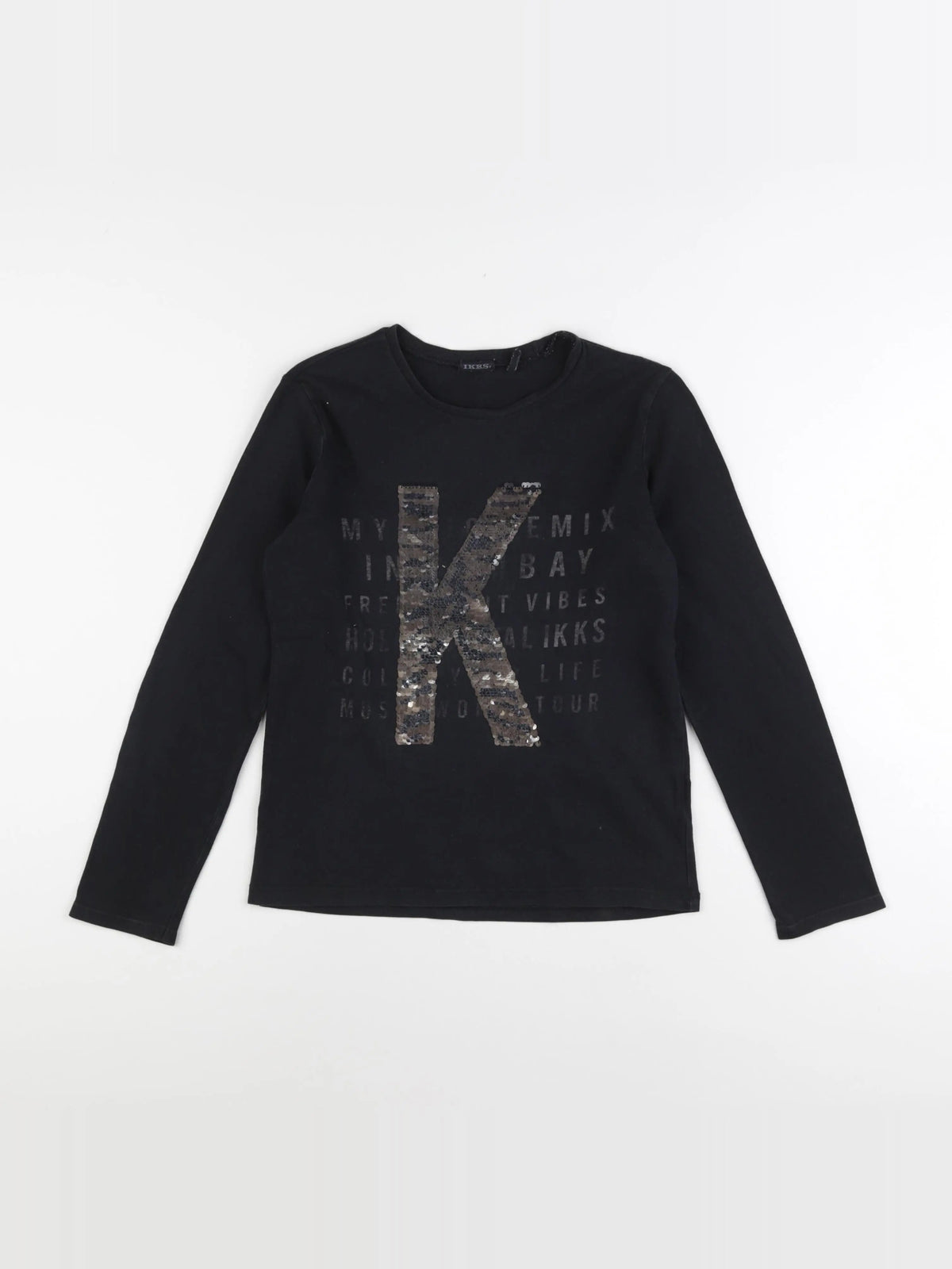 IKKS - tee-shirt noir - 10 ans