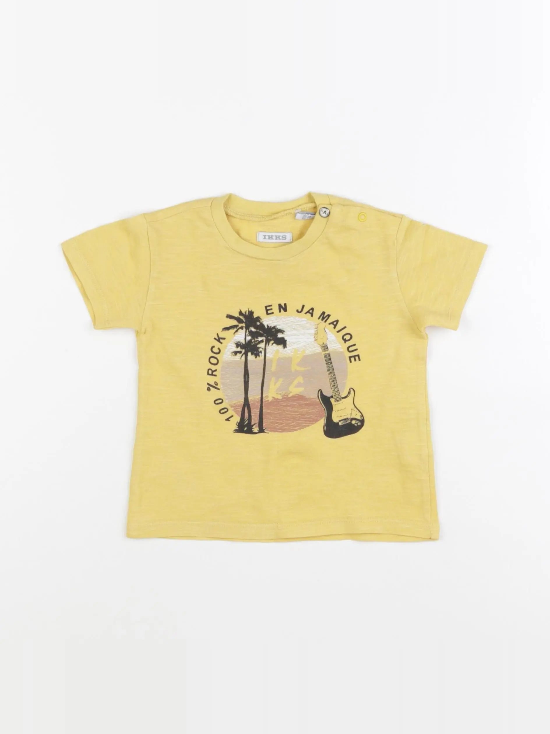 IKKS - tee-shirt jaune - 12 mois