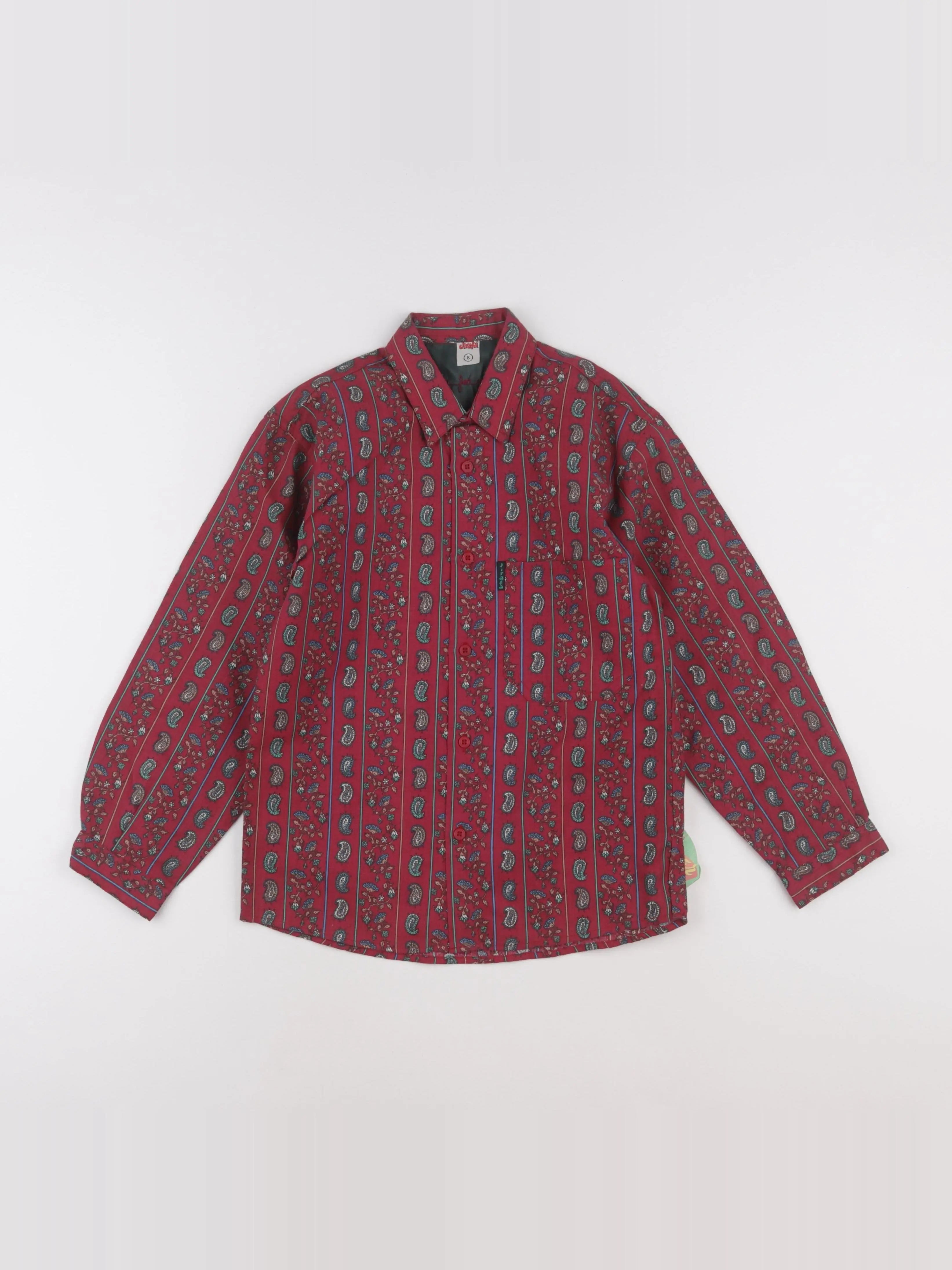 Vintage - chemise rouge - 8 ans