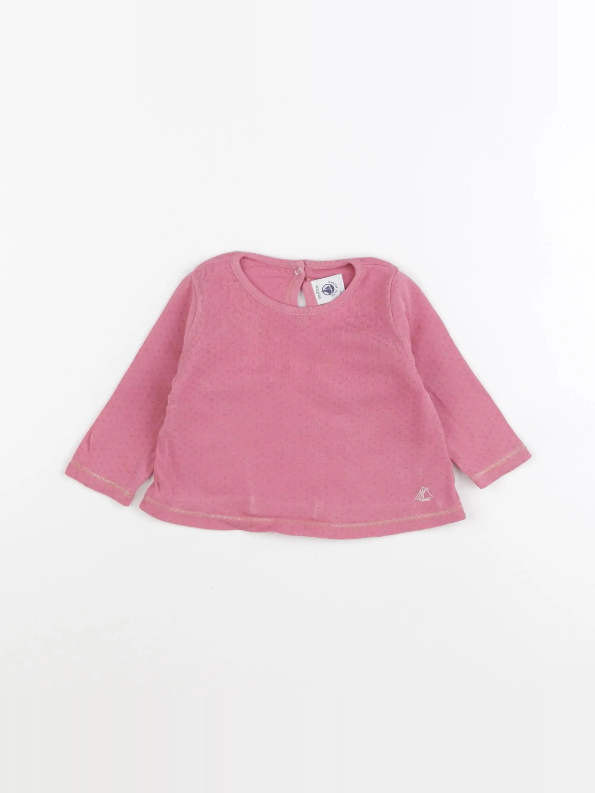 Petit Bateau - tee-shirt rose - 6 mois
